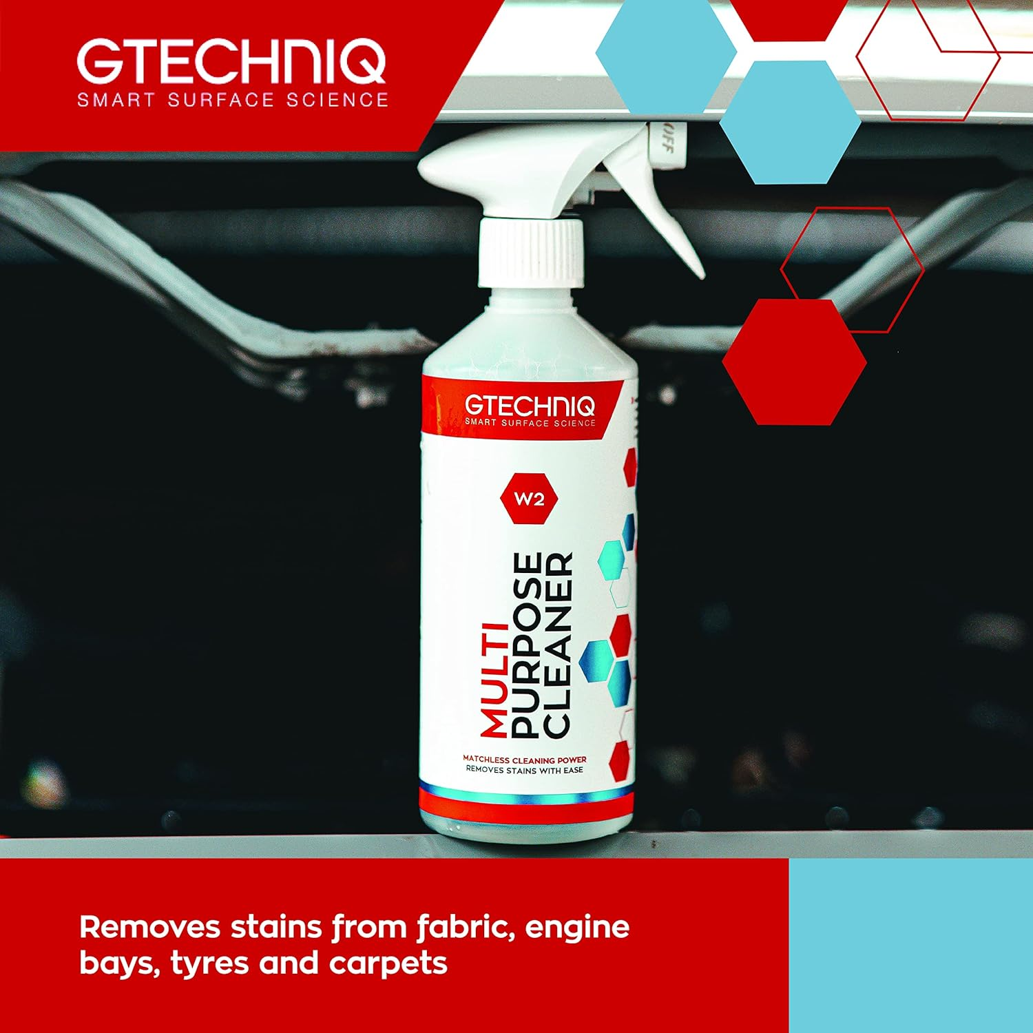 Gtechniq Universal Multi Purpose Cleaner Concentrate, 500 Ml. Fabric Stain Remover, Engine Bay Cleaner, Wheel Cleaner. image number 1