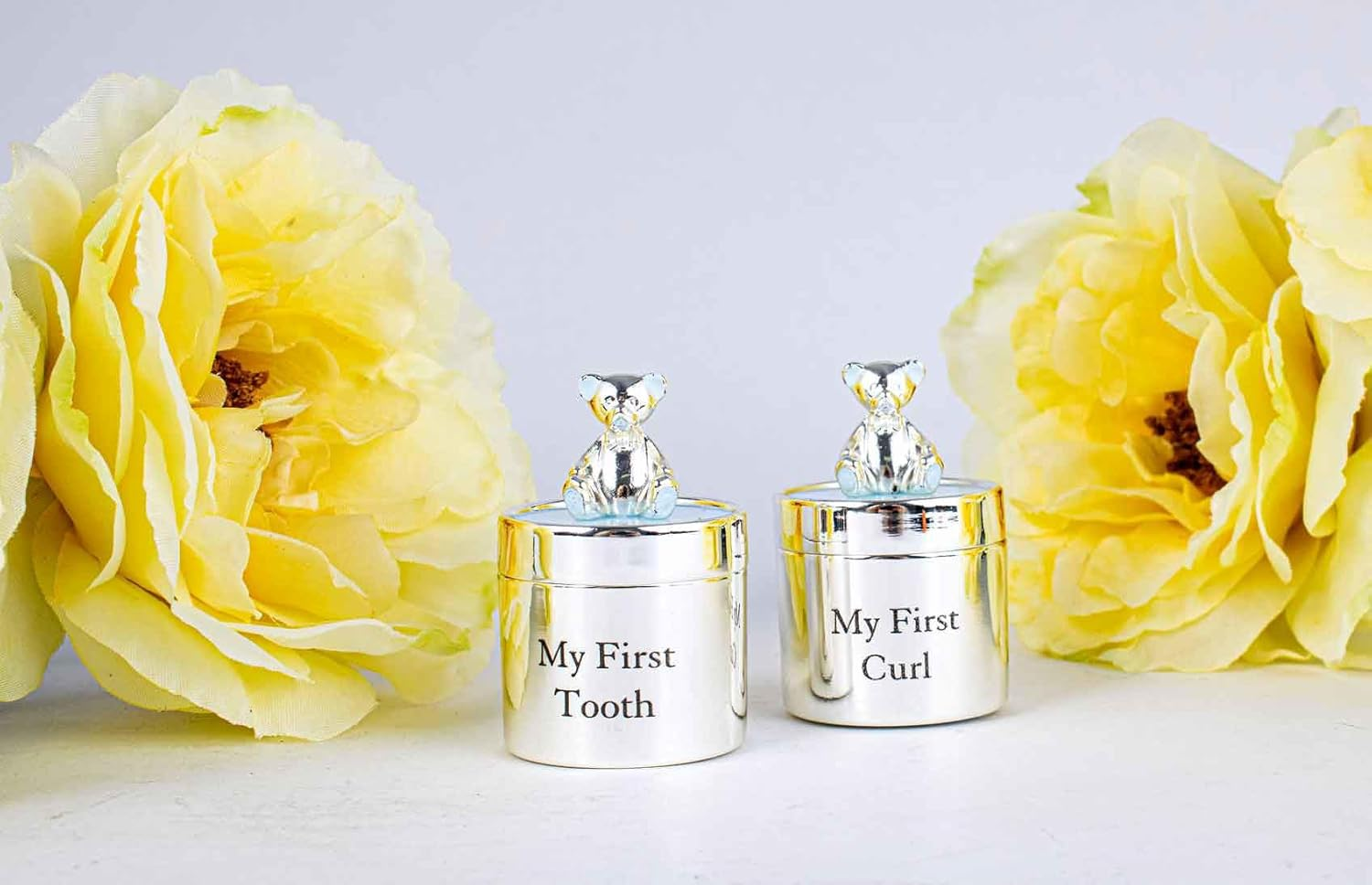 Baby Tooth Keepsake Box First Curl Storage Boy Christening Gifts Silver Present image number 4