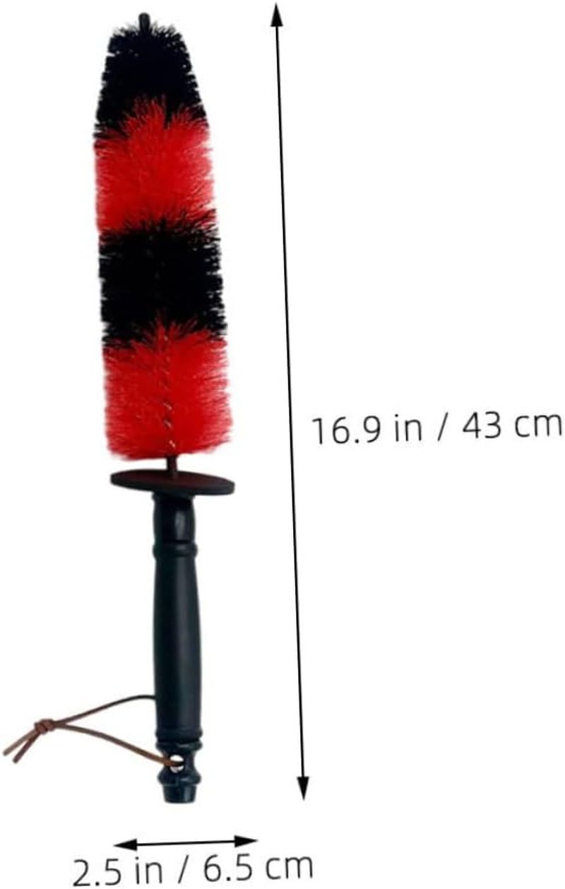 GRIRIW 3-Pcs Wheel Cleaning Brush Set with Red Elastic Bristles and Extended Rim Wire Design for Car Tire and Rim Care, Sturdy Tire Cleaning Brushes for Automotive Detailing and Wheel Maintenance image number 1