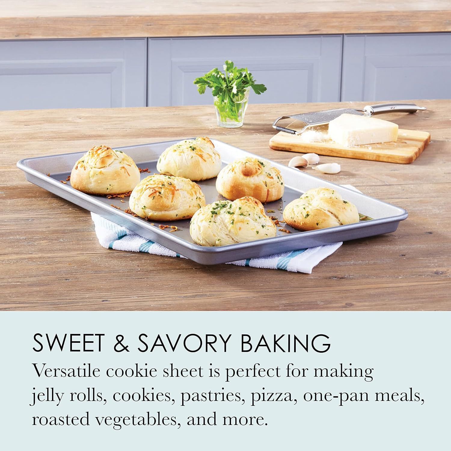 Chicago Metallic Commercial II Non-Stick Jelly Roll Pan, 16-3/4 by 12-Inch,Silver image number 3