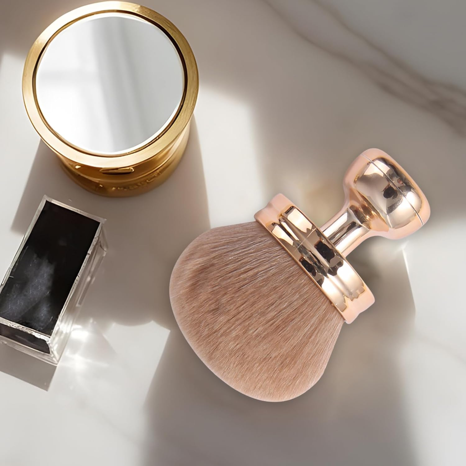 Body Makeup Brush, 3 Inches Large Body Tanner Makeup Brush, Wide Head Oval Applicator Legs Back Arms Even Coverage for Foundation, Concealer, Cream, Blush image number 1