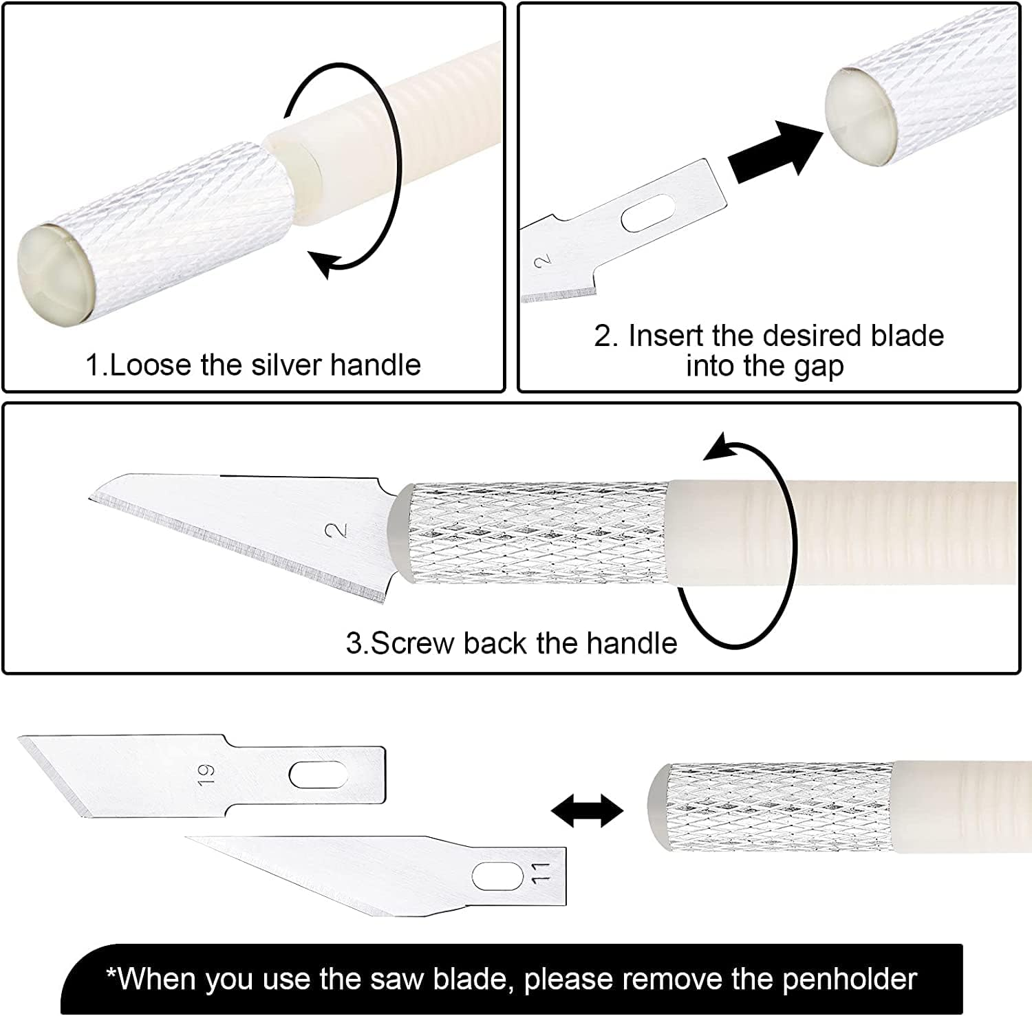 THJOPOKEEL Precision Craft Knife, 13Pcs Precision Craft Hobby Knife Kit, Utility Art Exacto Sharp Tool for Carving, Architecture Modeling, Scrapbooking, Felt Wood Leather Stencil, DIY Work Cutting. image number 5