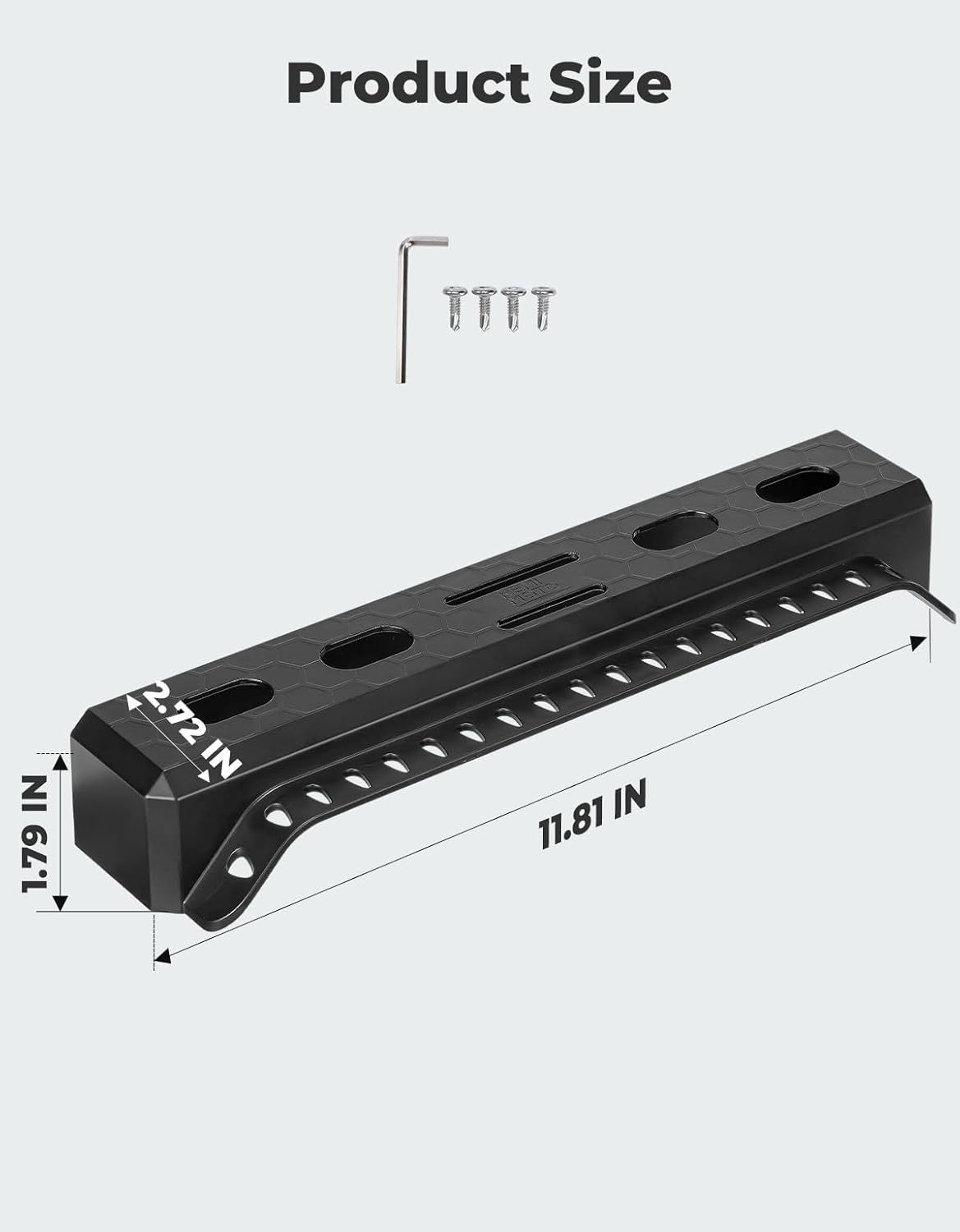 KEMIMOTO Fishing Tool Organizer, ABS Plastic, Boat Caddy, Black, Small, Fishing Rack image number 2