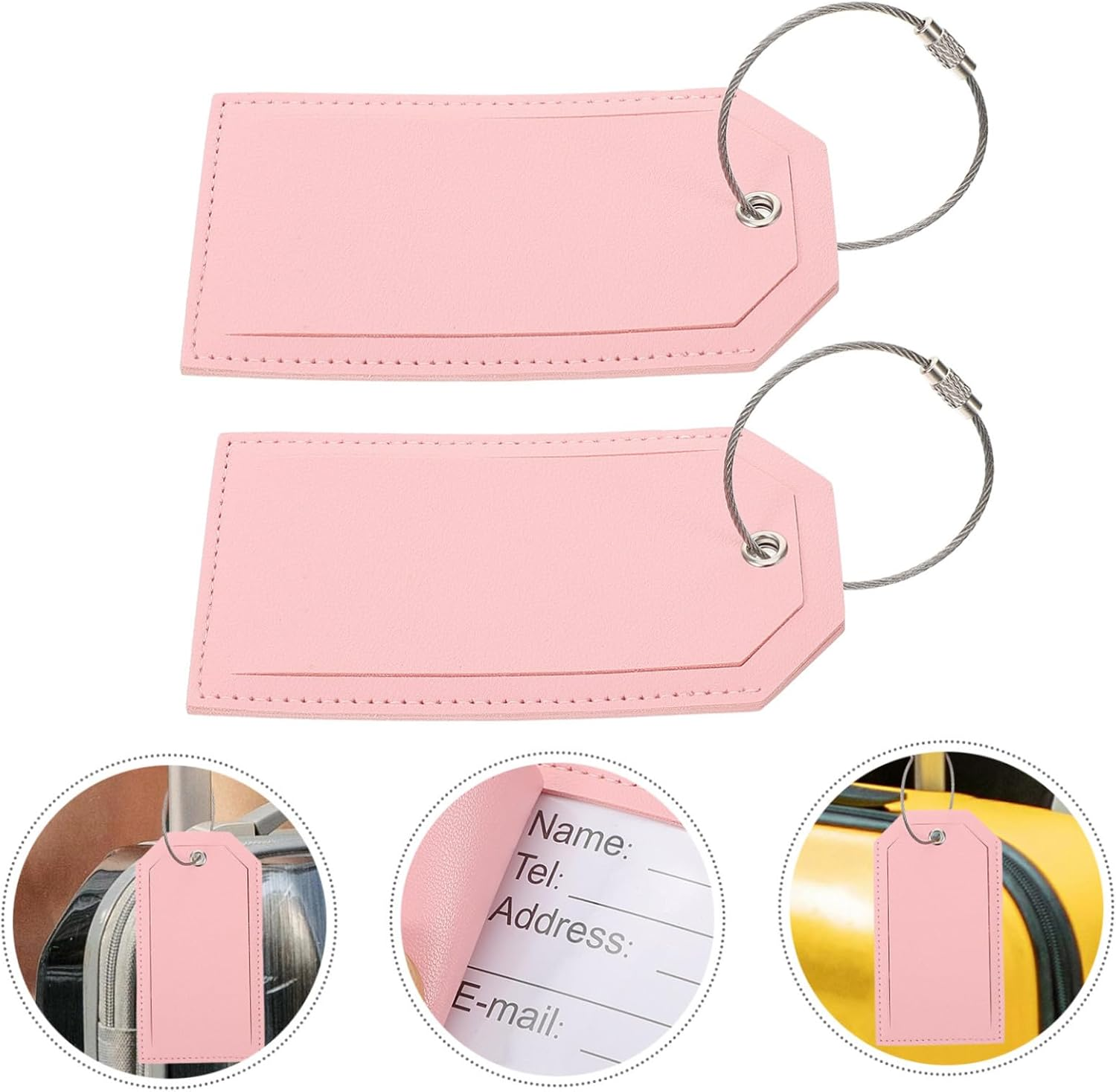 TINEASUR 2Pcs Boarding Pass Luggage Tag Suitcase Tags Business Travel Bag for Suitcases image number 5