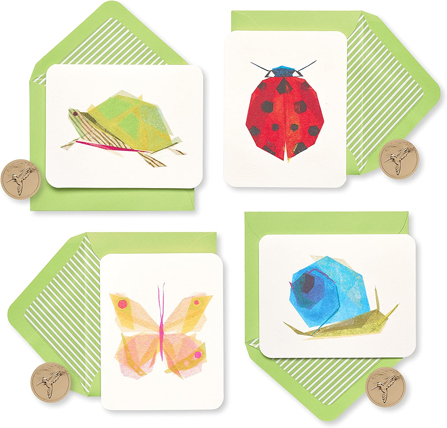 Papyrus Blank Cards with Keepsake Box, Garden Critters (20-Count)