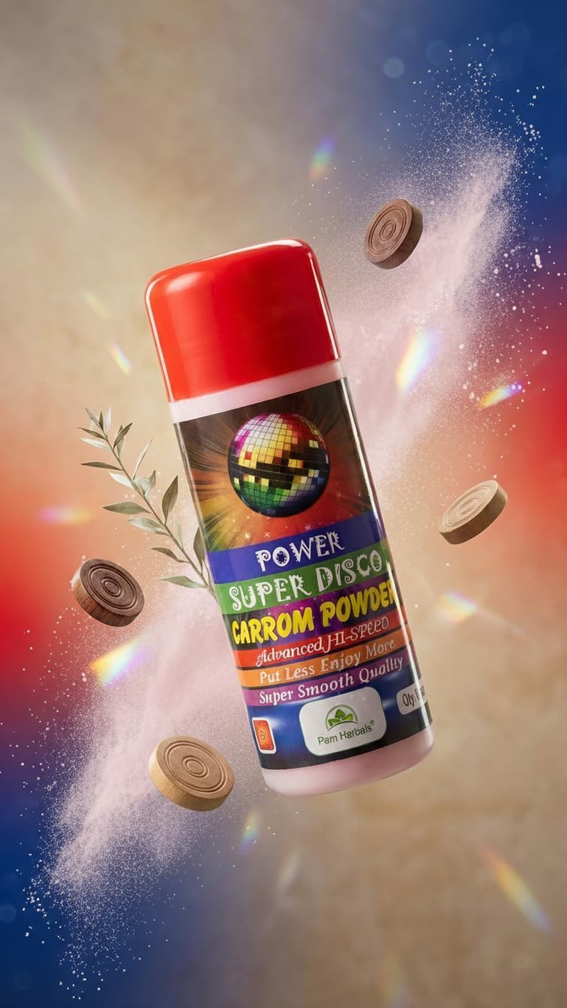 Power Super Disco Carrom Powder 80 Grams image number 1