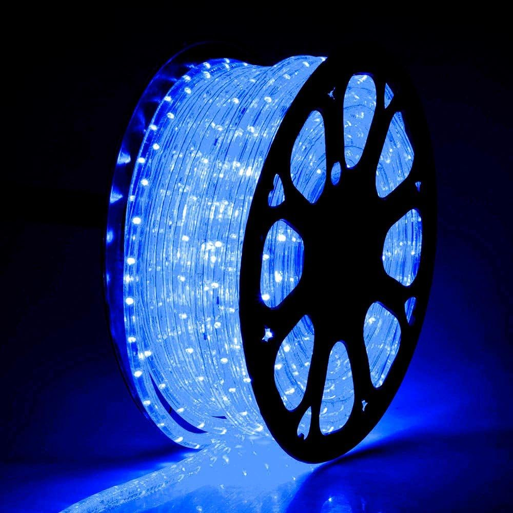 Solar Powered 10M LED Rope Light - 4 Colour Options - Blue - White image number 4