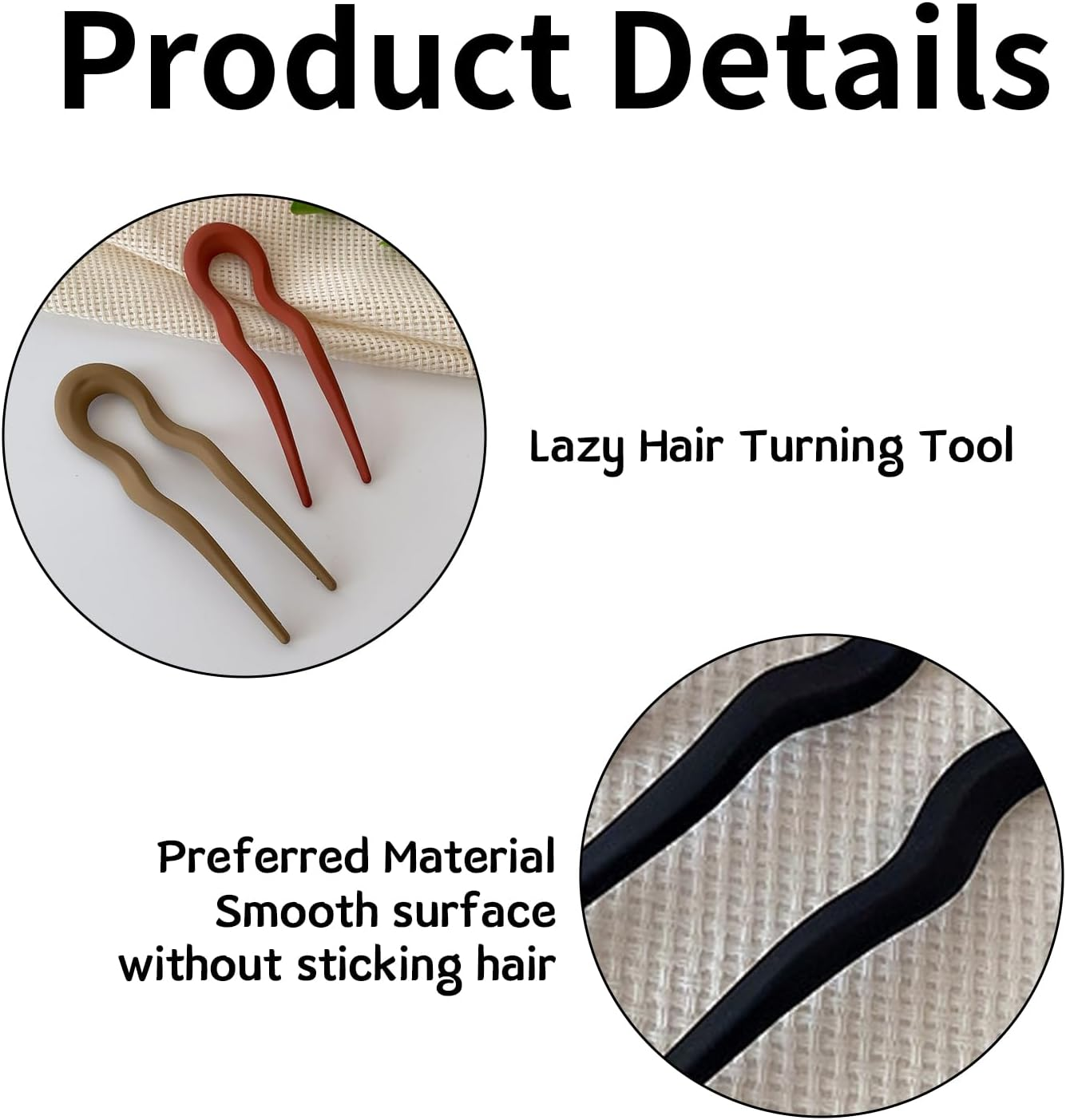 4 French Hair Pins, Hair Pins for Updo Handmade Wooden, Gairpin Accessories, U-Shaped French image number 3