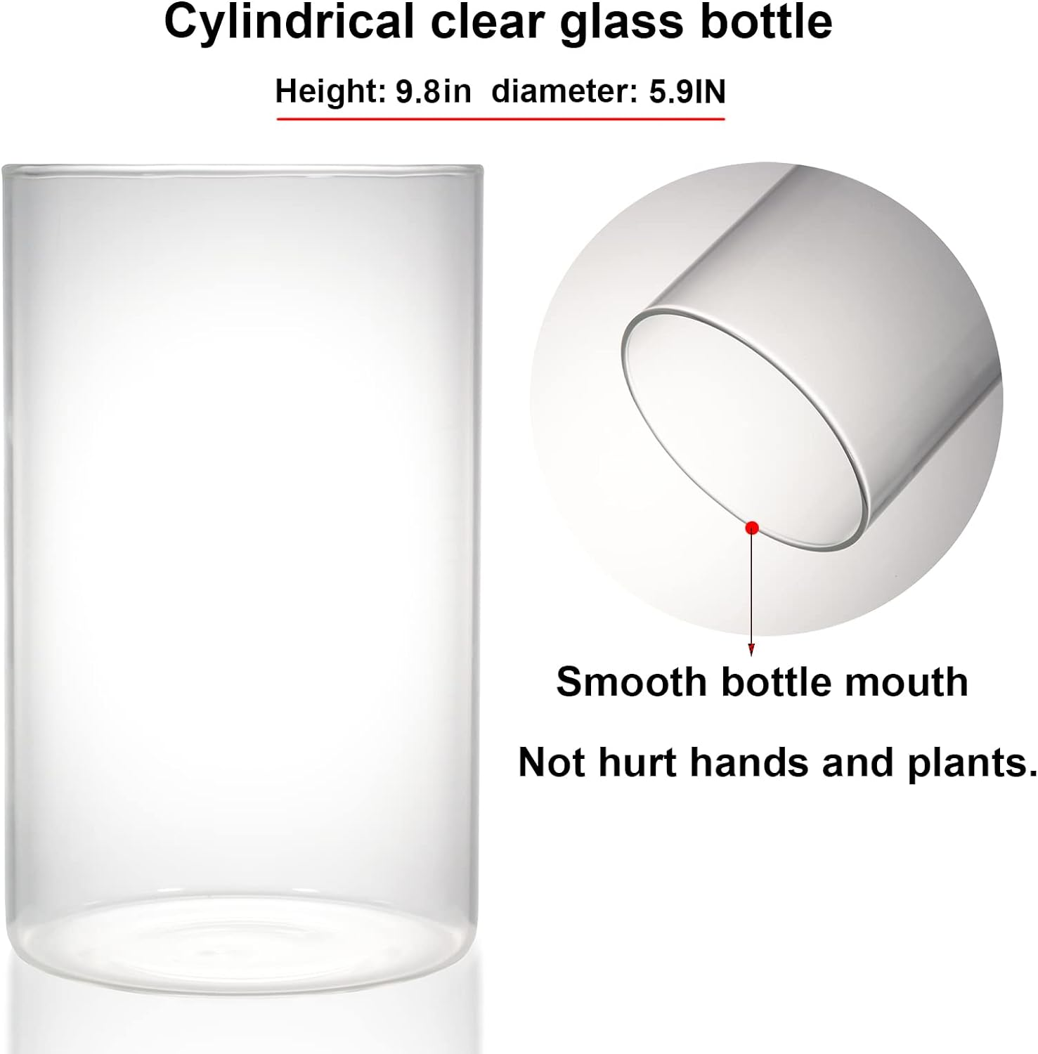 Desktop Glass Plant Terrarium with Grow Light (H:9.8" D:5.9"), for Succulent, Moss, Miniature Gardening Landscape, Betta Fish Tank, Indoor Plant Growth, Office Home Decoration, Plant Lovers Gifts image number 3