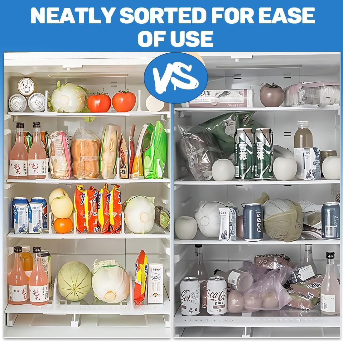 Fridge Organiser, Set of 16, Kitchen Storage Box, Organisation, Adjustable Drawer Insert, Extendable Drawers, Shelf Insert in Kitchen Cabinet for Kitchen, Fridge, Cabinets Shelf Insert for Cupboard image number 1