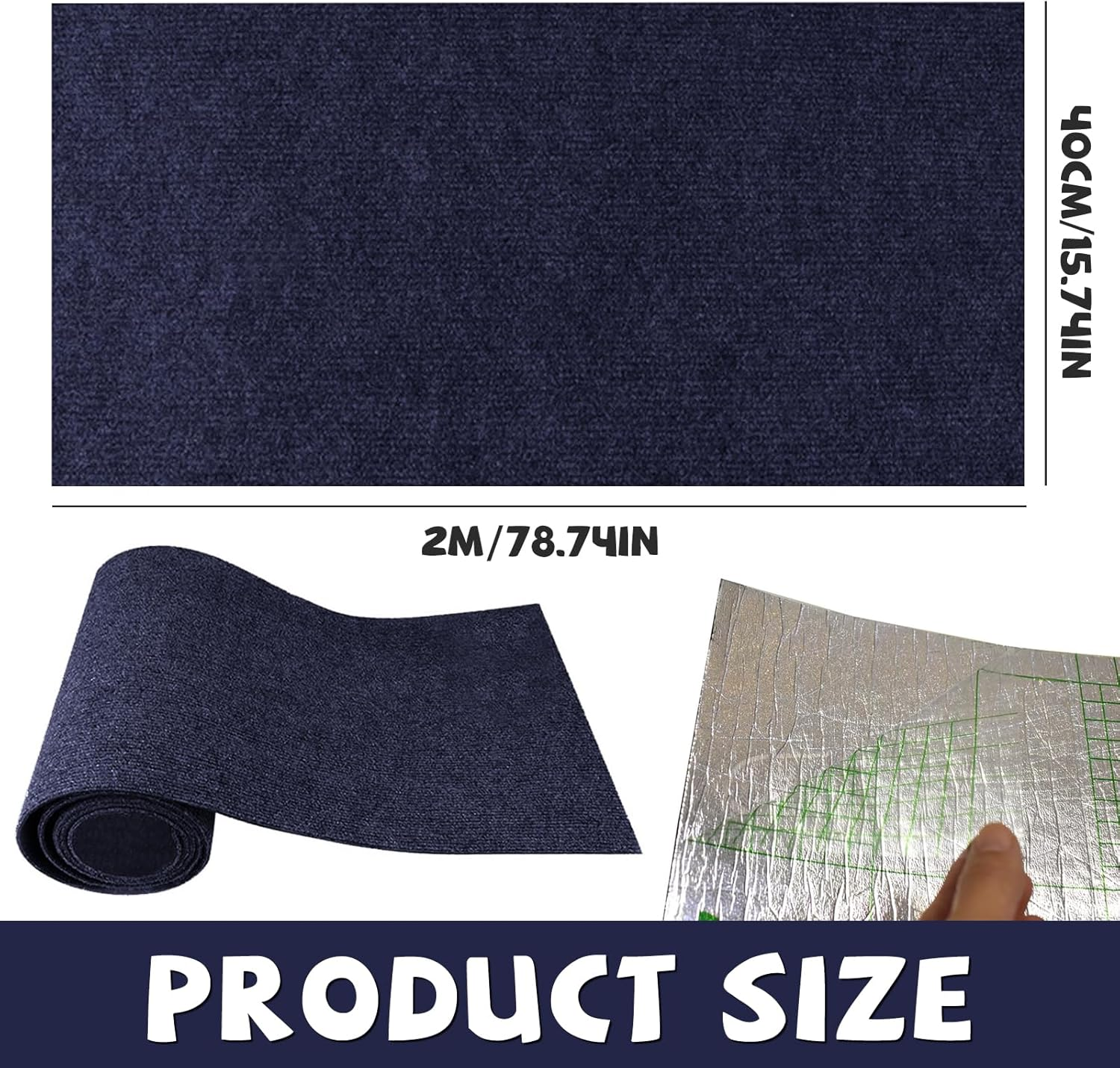 Cat Scratching Mat, Self-Adhesive Scratch Mat, Cat Scratch Protection, Sofa Cat, Scratch Mat Cat Wall, Scratch Wall for Cats, Cat Scratching Mat for Protects Furniture, Couch, Sofa, Wall, Door (Dark image number 2