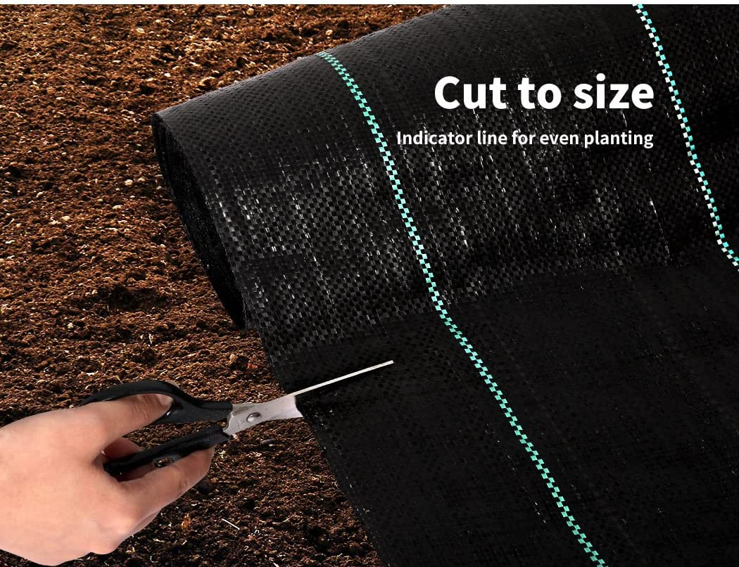 Weed Mat 1.83Mx100M Plant Control Weedmat Pebbles Gravel Woven Fabric image number 5