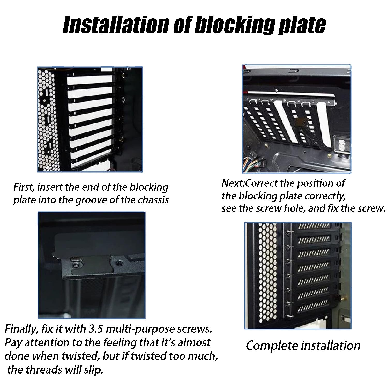 Wzenclave Upgrade Your PC Case with 5Pcs of Alloy Steel PCI Slot Cover Bracket for Improved Airflow and Dustproof Protection, 120X20X12Mm, Full Profile Expansion Slot Cover Plate Black with Screws image number 3