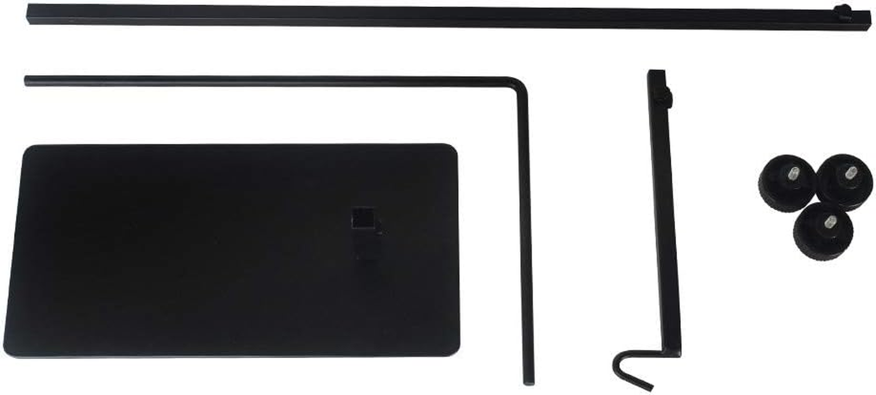 Adjustable Floor Light Stand Lamp Hanger Holder for Reptiles Black with Supports (L) image number 4