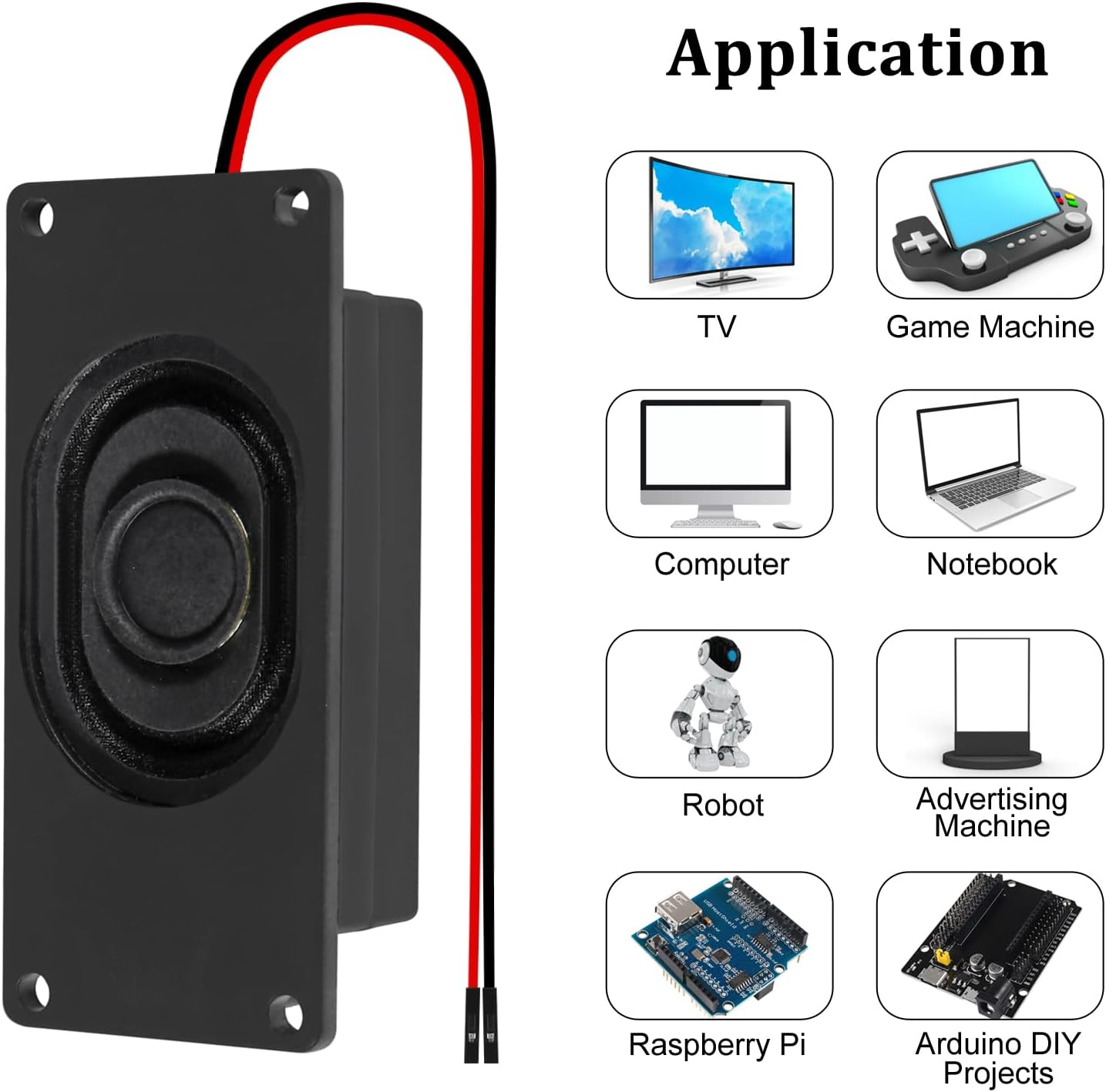 2Pcs Audio Speaker 5 Watt 8 Ohm Speaker 8Ohm 5W Loundspeaker 2.54Mm Interface Speaker for Small Electronic Projects Advertising Machines LCD TV Monitors image number 2
