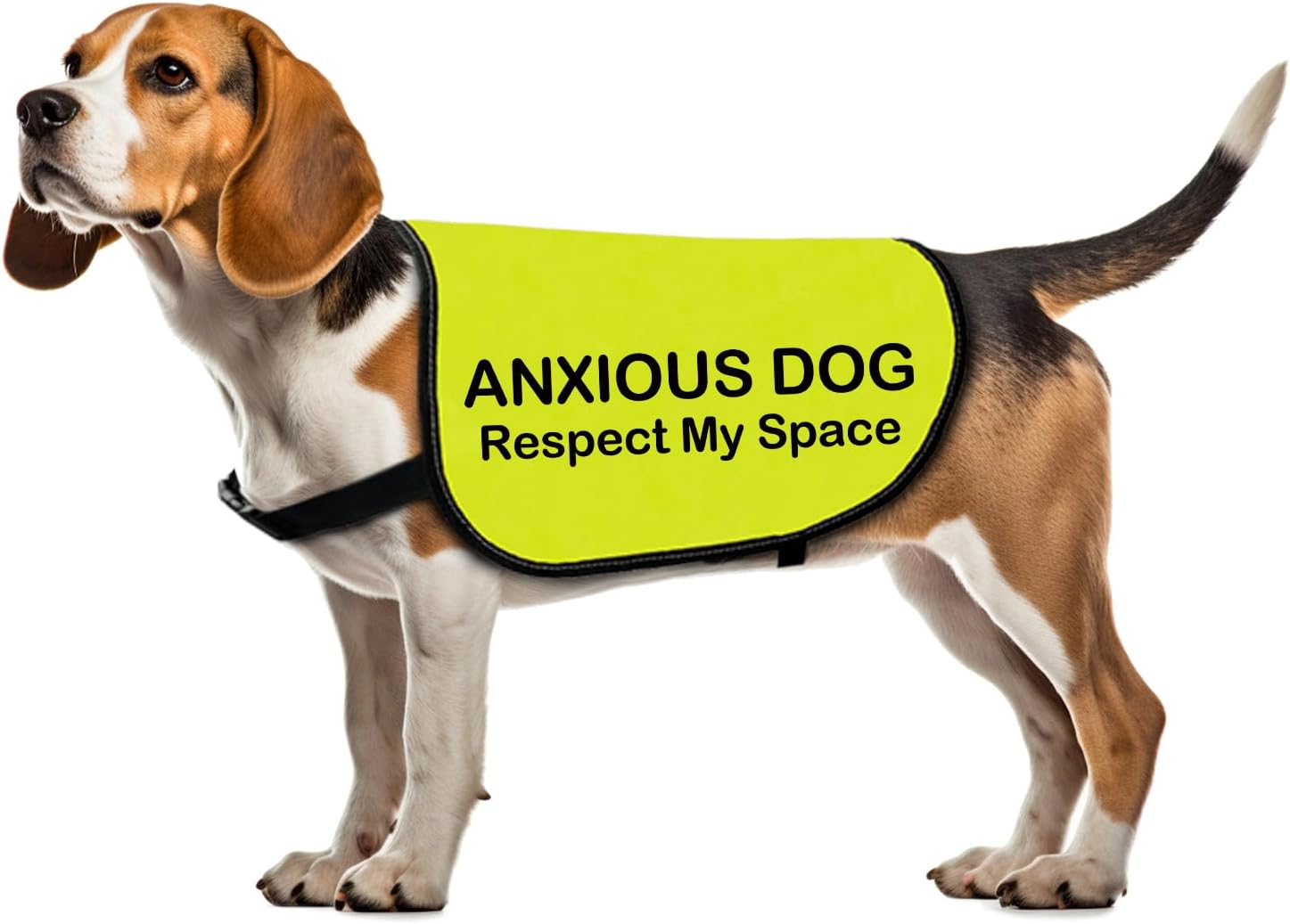 Anxious Dog Jacket - Respect My Space Walking Slogan Warning Vest (Small)