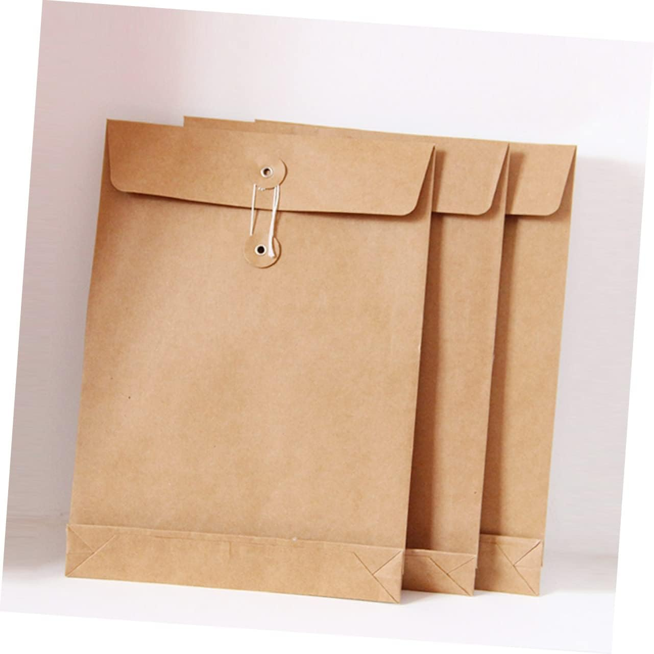 LAPYAPPE Document Carrier Bag File Bag 6Pcs A4 Size Kraft Paper with Handles Business Storage Case for Office School Supplies Document Organization and Clothes Packing image number 1