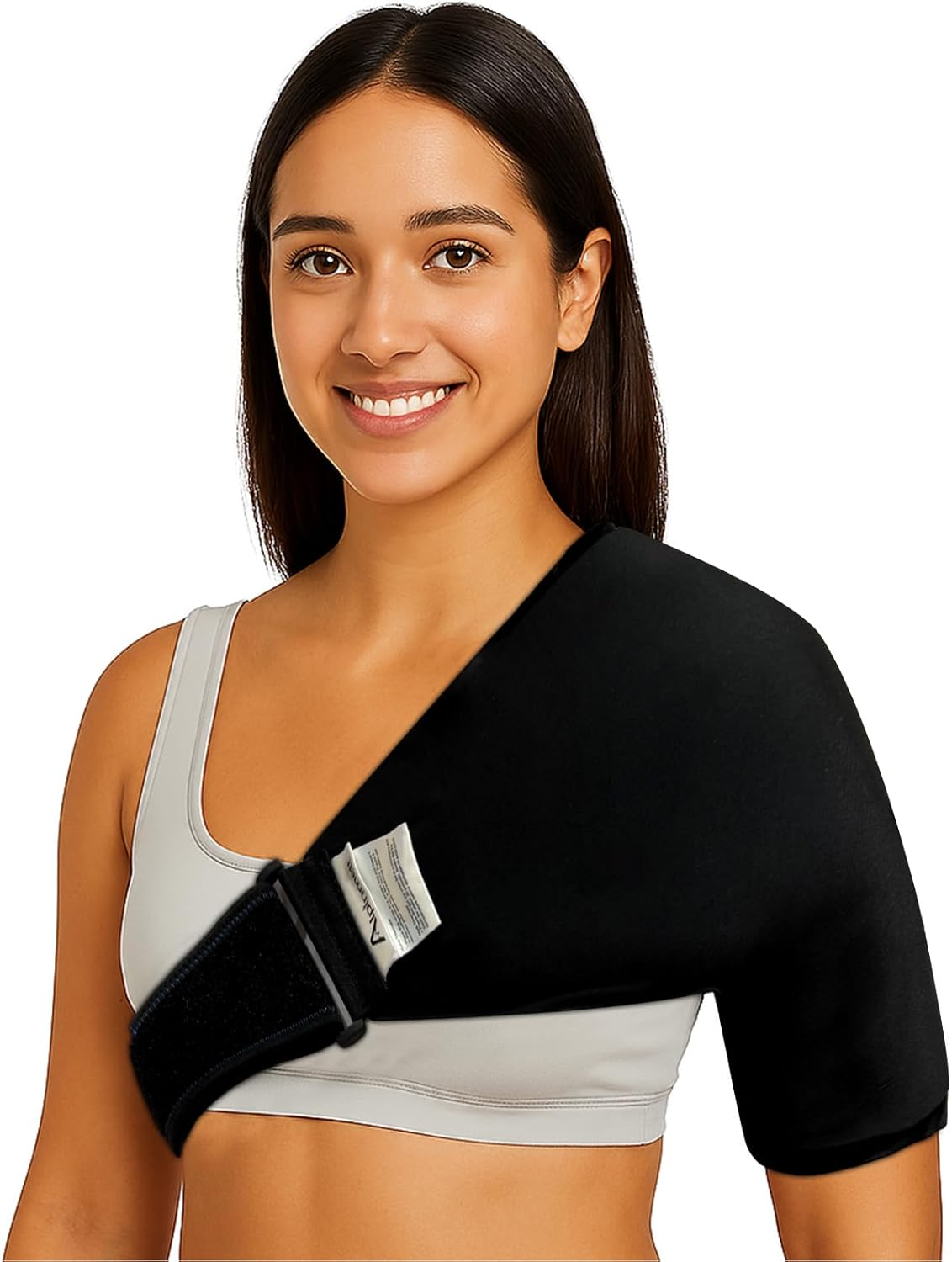 Shoulder Ice Pack Wrap for Pain Relief & Injury Recovery, Reusable Hot & Cold Gel Compression Sleeve for Swollen Arm, Rotator Cuff & Bursitis - Fits Left or Right Shoulder, Easy to Wear S/M image number 1