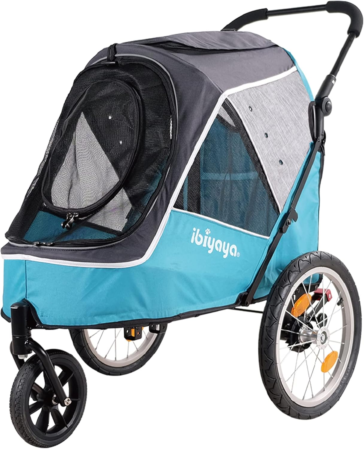 Ibiyaya Happy Pet Trailer V2 Jogger Stroller for Dogs, Ocean Blue image number 1