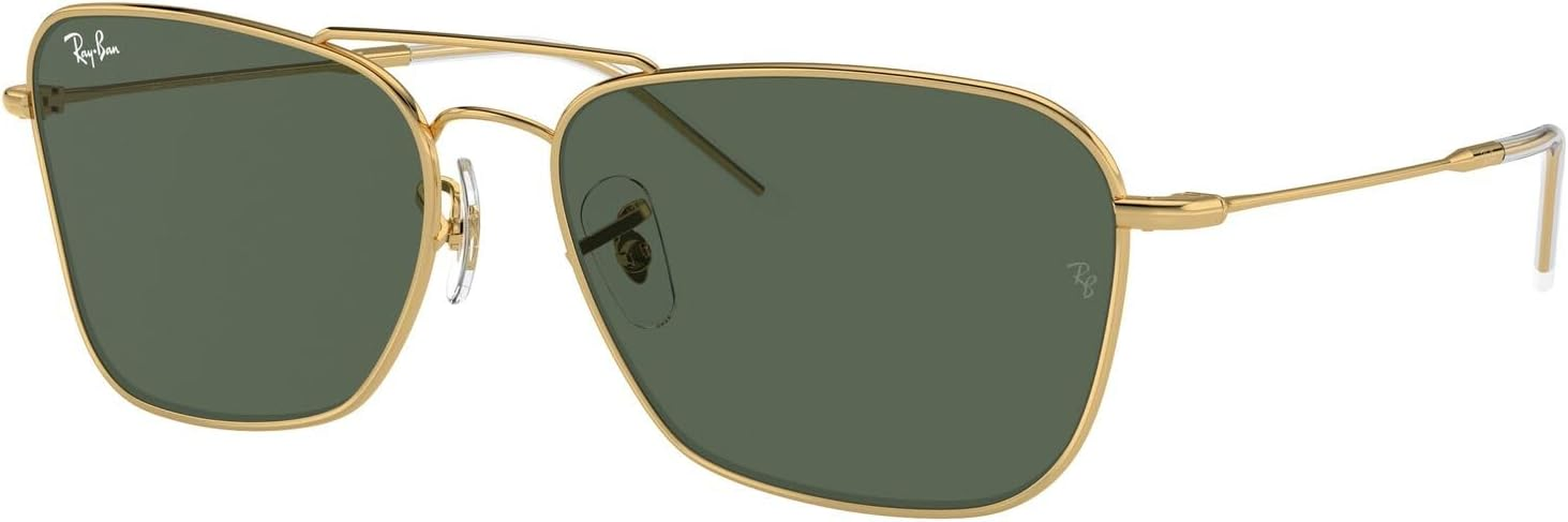 RAY-BAN Caravan Reverse Non Polarised Sunglasses, 0RBR0102S, Arista Gold & G-15 Green, 58Mm image number 6
