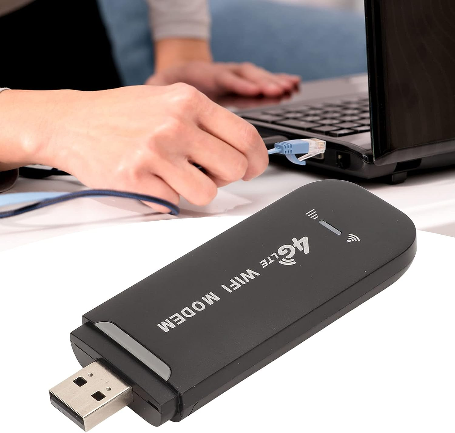 4G LTE USB Portable Wifi Router, 150Mbps Pocket Mobile Hotspot Support 10 Users, Wireless Network Router for Tablet Laptop Black