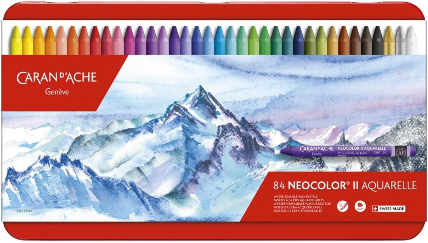 Caran D'Ache Classic Neocolor II Water-Soluble Pastels, 15 Colors image number 1