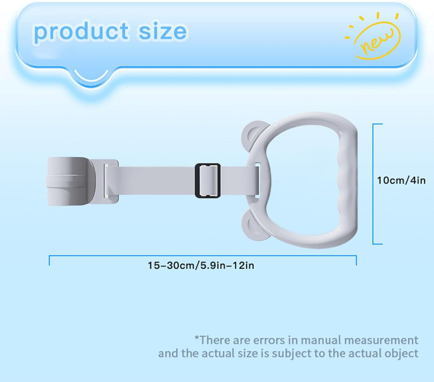 Baby Pull up Rings | Cot Hangable Rings - Training Tool Cot Accessories Toy Strap for Walking Practice Exercise Boys, Daycare Yard Play - Grey image number 2