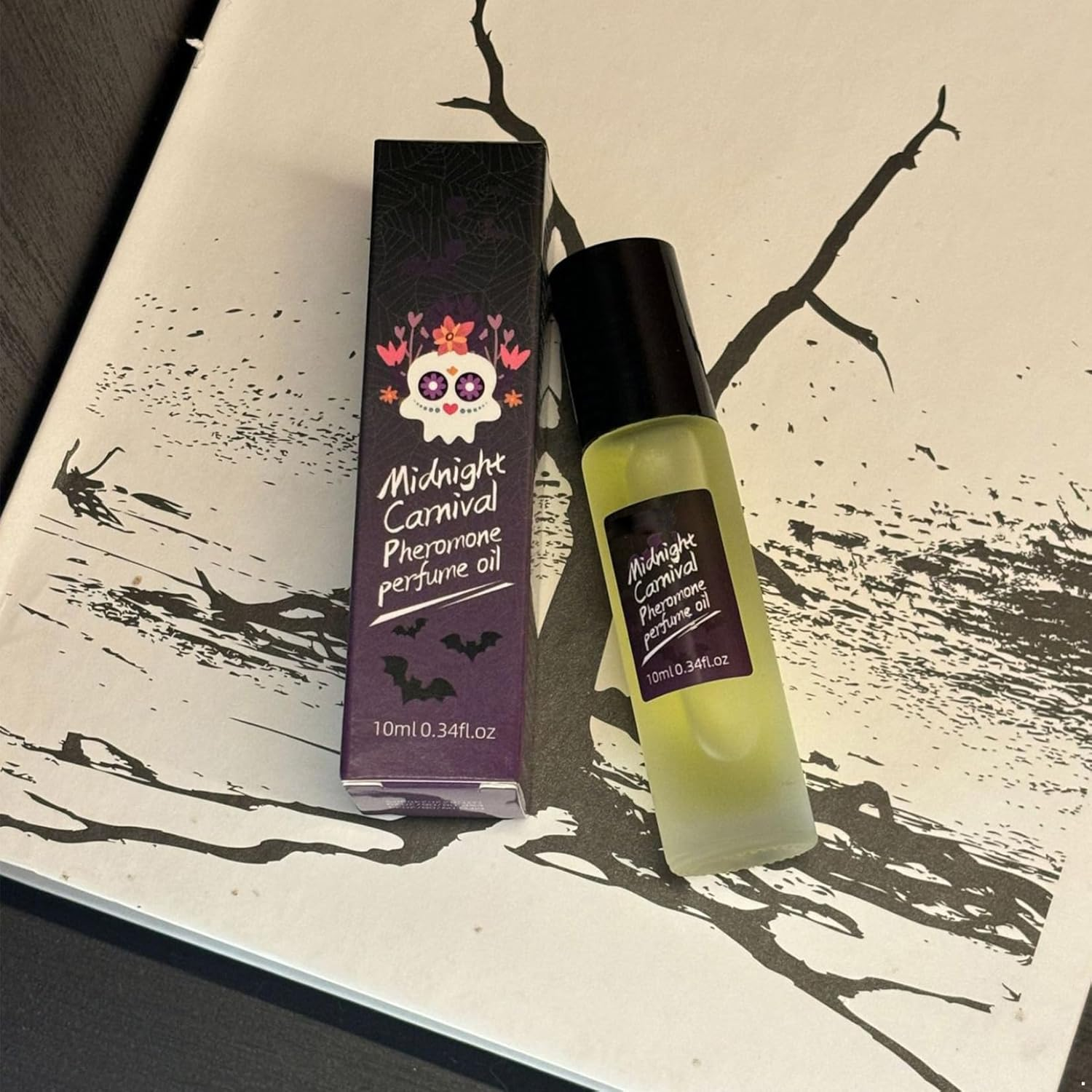 Lejafay Halloween Night Out Perfume Oil Midnight Carnival Unisex Long Lasting Party Scent Black One Size image number 5