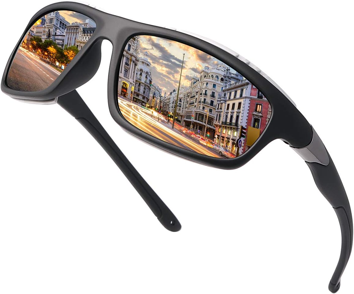 MIRYEA Polarized Sports Sunglasses for Men Women Cycling Running Driving Glasses