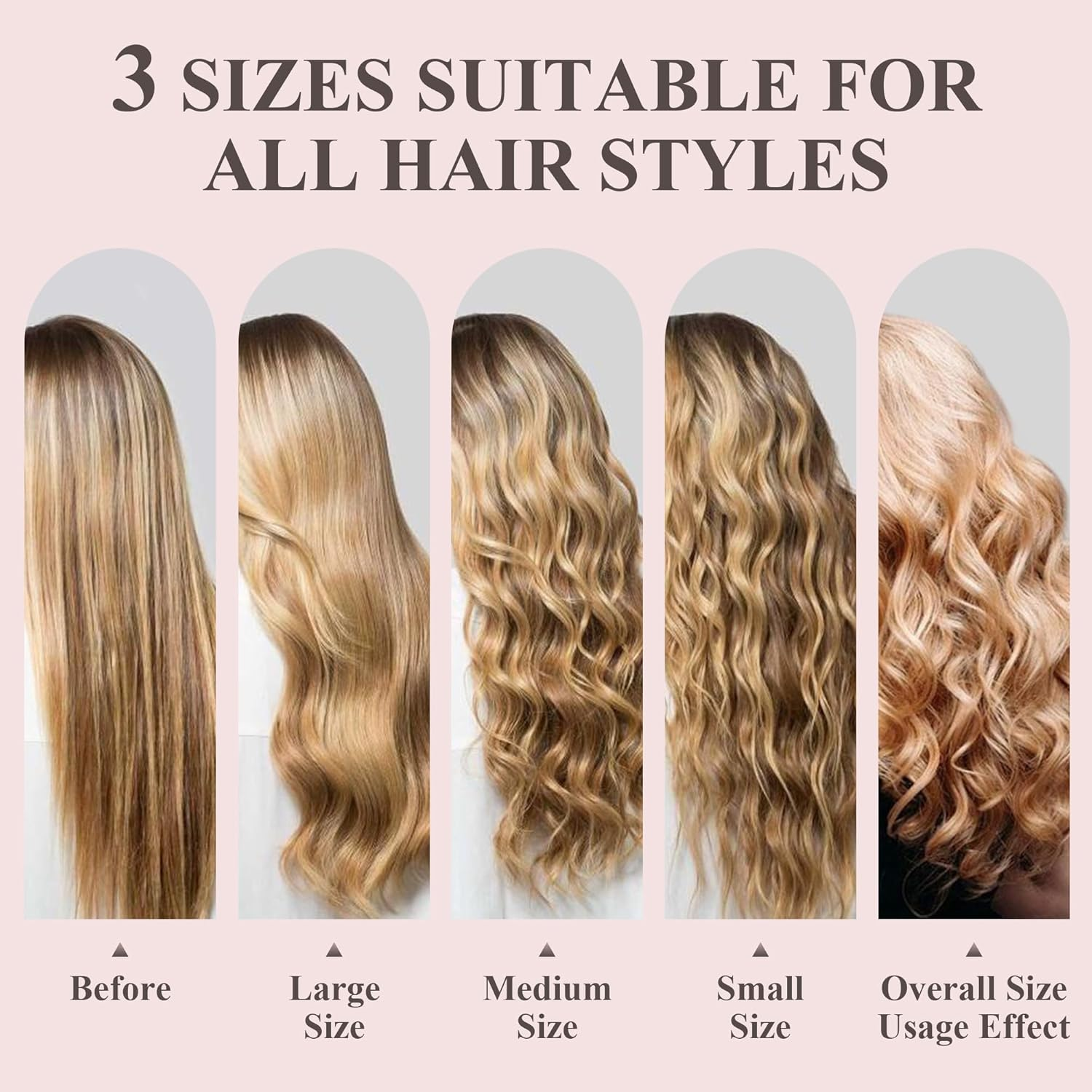 Wetore 26 Pcs Ceramic Thermal Hair Rollers Set,Hair Curlers for Blowout Look Long Medium Short Hair,Jumbo Self Grip Hair Rollers with Clips for Women(18 Rollers + 8 Stainless Steel Clips,Pink) image number 2