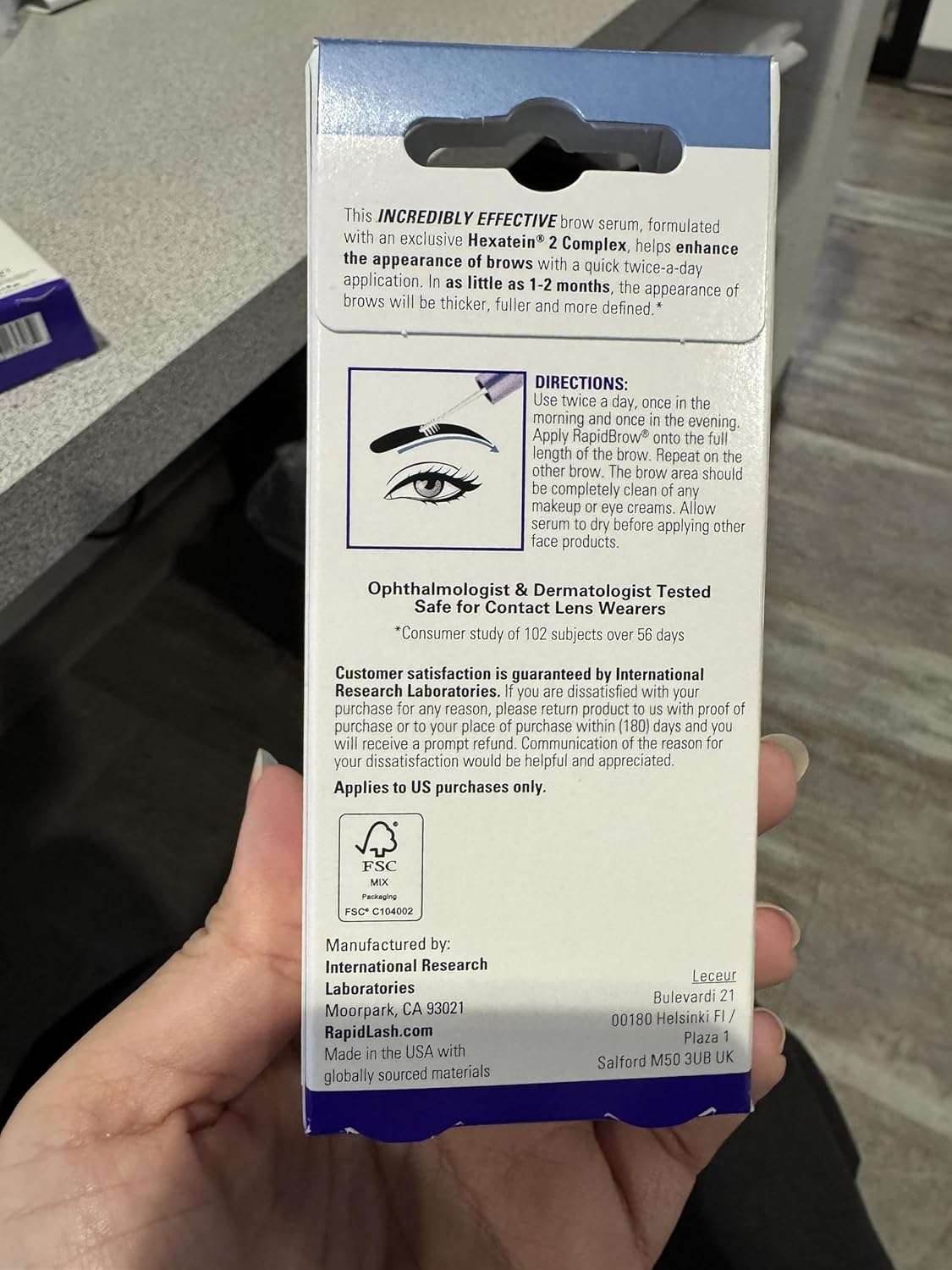 RAPIDBROW Eyebrow Enhancing Serum, 3Ml /0.1 Fluid Ounce Clear