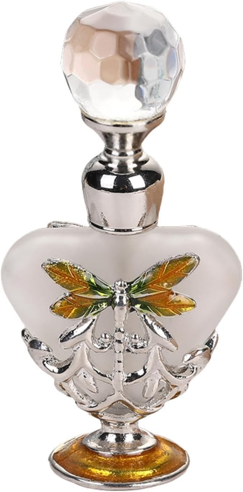 Kokiya Perfume Bottle 5Ml Small Travel Glass Perfume Bottle Decorative Fancy Essential Oil Bottles, Yellow