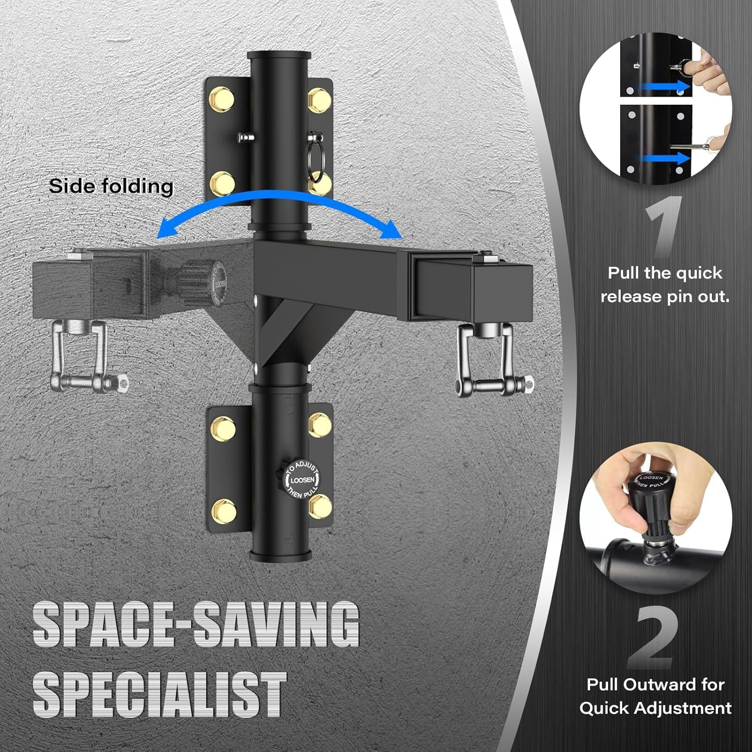 Homodoskey Heavy Bag Hanger - Wall Mount Punching Bag Hanger, Adjustable Heavy-Duty Boxing Bag Wall Bracket, Punching Bag Mount Stand for Home or Gym, for Kickboxing Bag, Muay Thai Bag,Etc image number 4