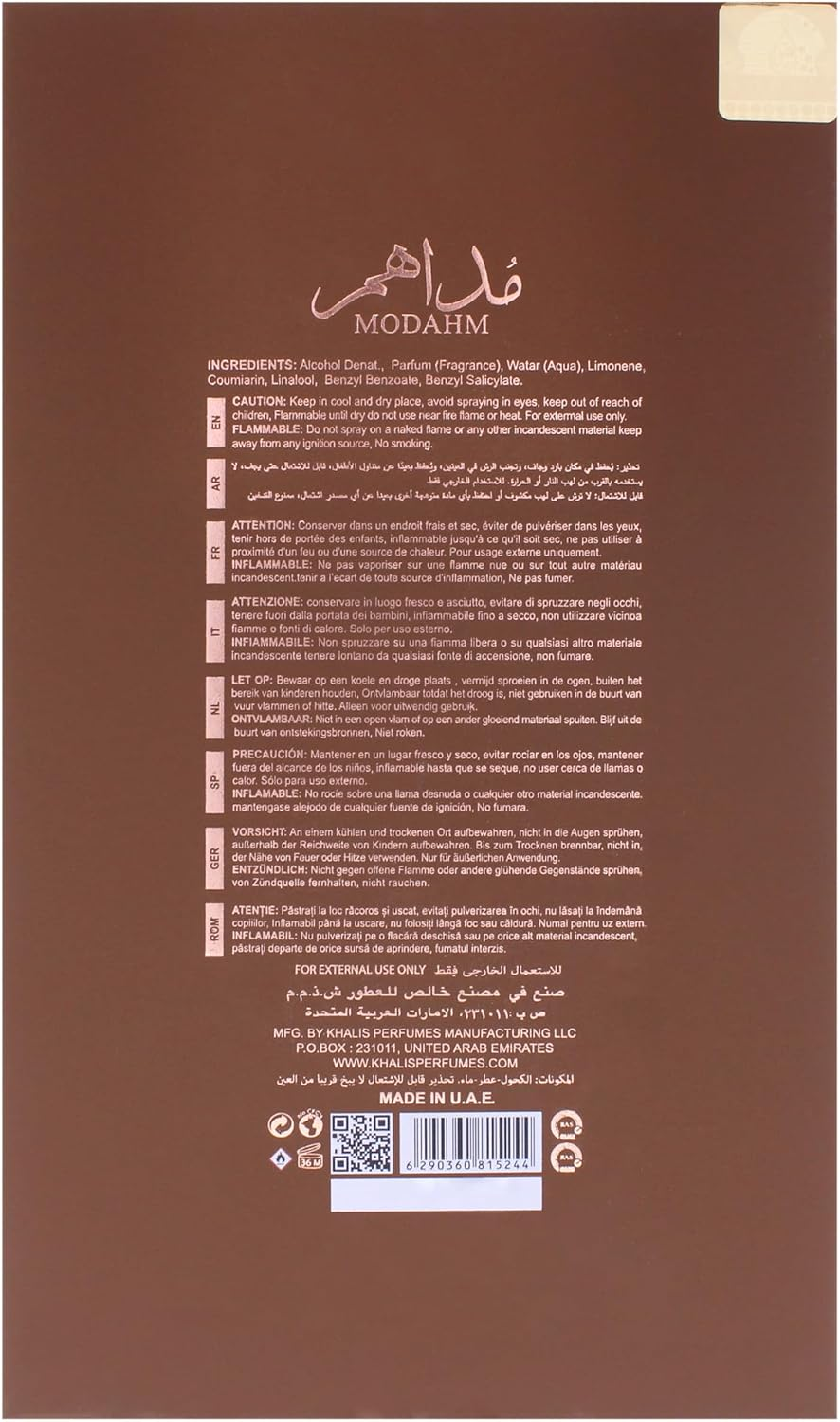 Niche Collection - Modahm by Khalis for Men - 3.4 Oz EDP Spray image number 3