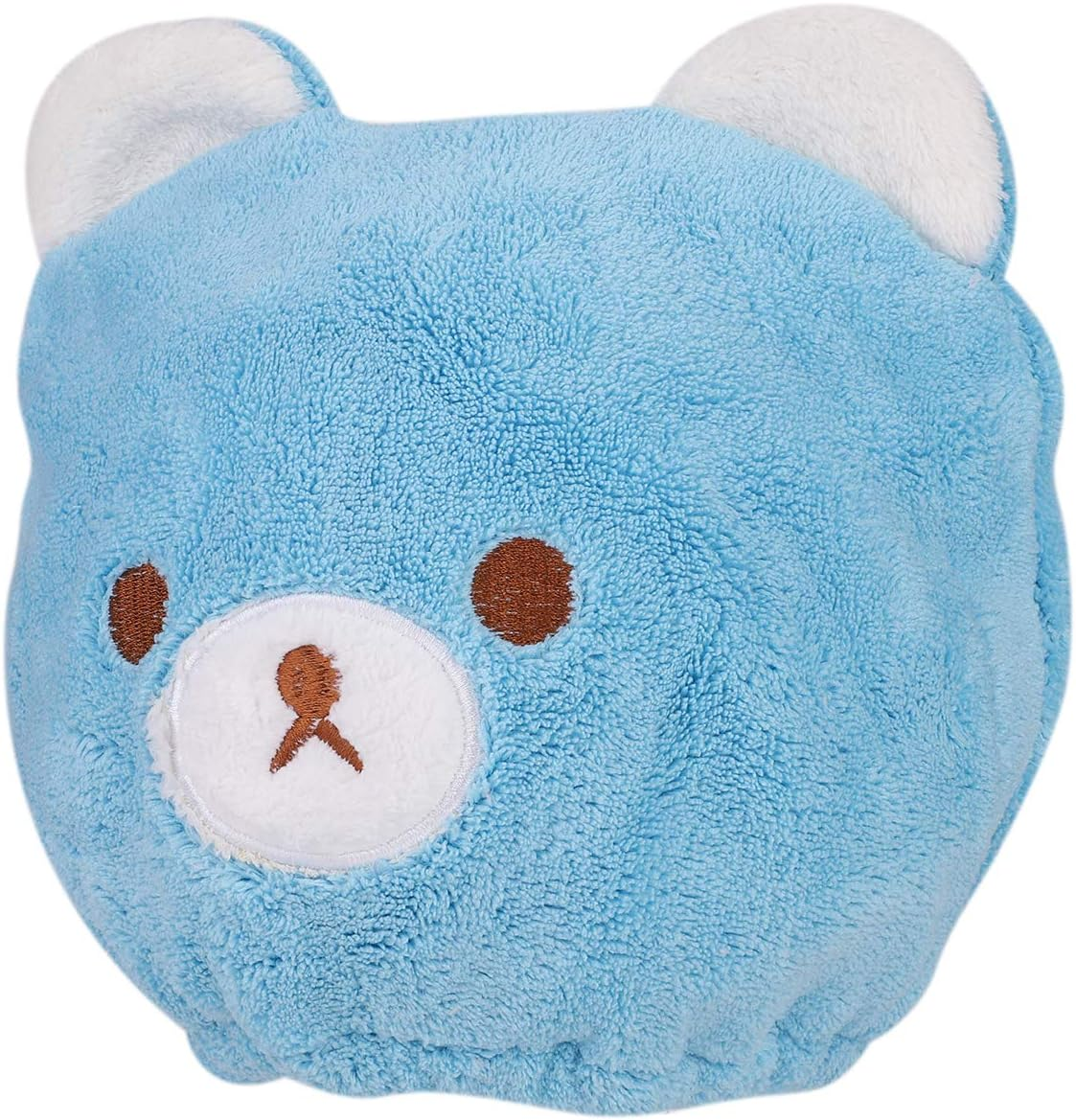 XINCHIA Kids Quick Dry Hair Towel Wrap Cap Cute Cartoon Bear Head Drying Wrap Hat Ultra Absorbent Turban Soft Velvet Bath Shower Sauna Head Towel Drying Cap Hat for Long Short Curly Straight Hair