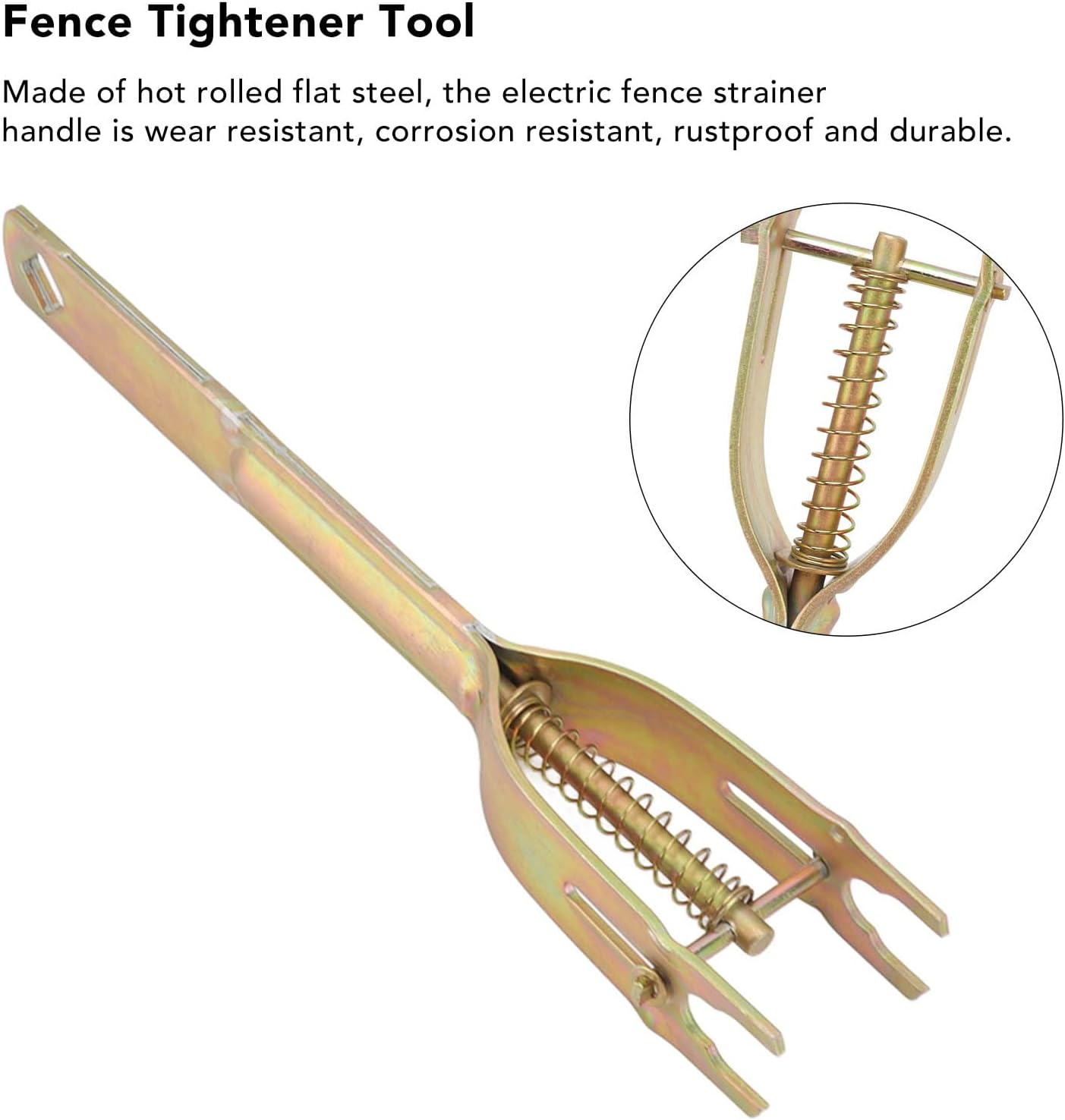 Husbandry Pasture Fence, Steel Electric Fence Strainer Handle Universal in Line Strainer Handle Fence Tightener Tool for Electric Fence for Electric Fence (MLD-LFT14-1) image number 4