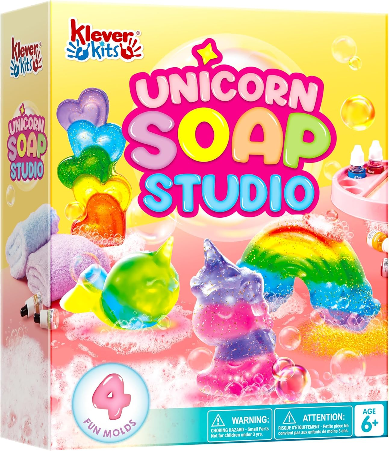 Klever Kits Soap Making Kit- Make Your Own Soap- DIY Unicorn Soap with 4 Molds, Spa Science Kit for Kids, Stem Activity Gifts for Toddler Kid Aged 6+, Girl Birthday Present image number 2