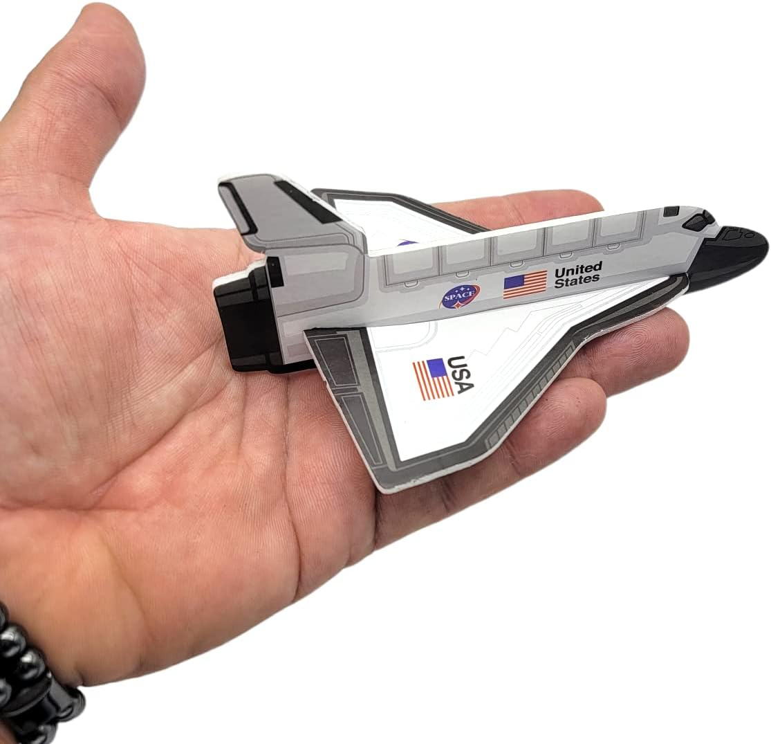 Zugar Land Space Shuttle Foam Gliders (5") Outer Space Cosmos Flying Toys. Plane Fun Jet (48 Gliders) image number 2