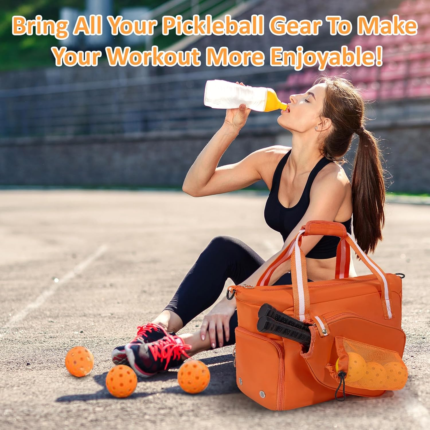 ROYAL MOUNTAIN Pickleball Bag for Women Men,Pickleball Tote Bag with Shoe Compartment image number 3