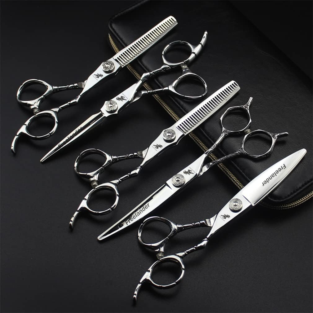 6.0 Inch High-End Professional Hairdressing Set Hairdressing Scissors Haircutting Scissors Flat Scissors Bangs Scissors Dental Scissors