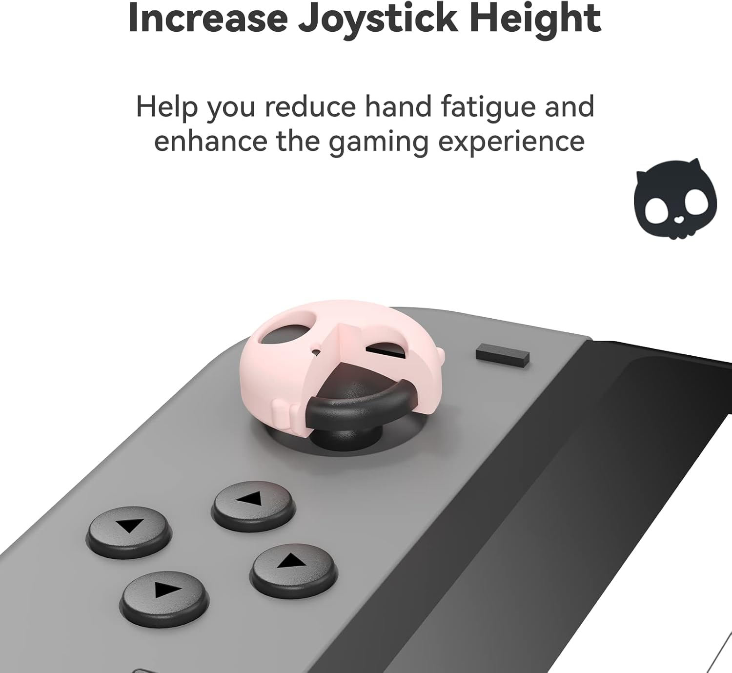 Geekshare Cute Silicone Game Console Thumb Grip Caps, Joystick Cover Compatible with Switch/Oled/Switch Lite,4Pcs (Pink) image number 4