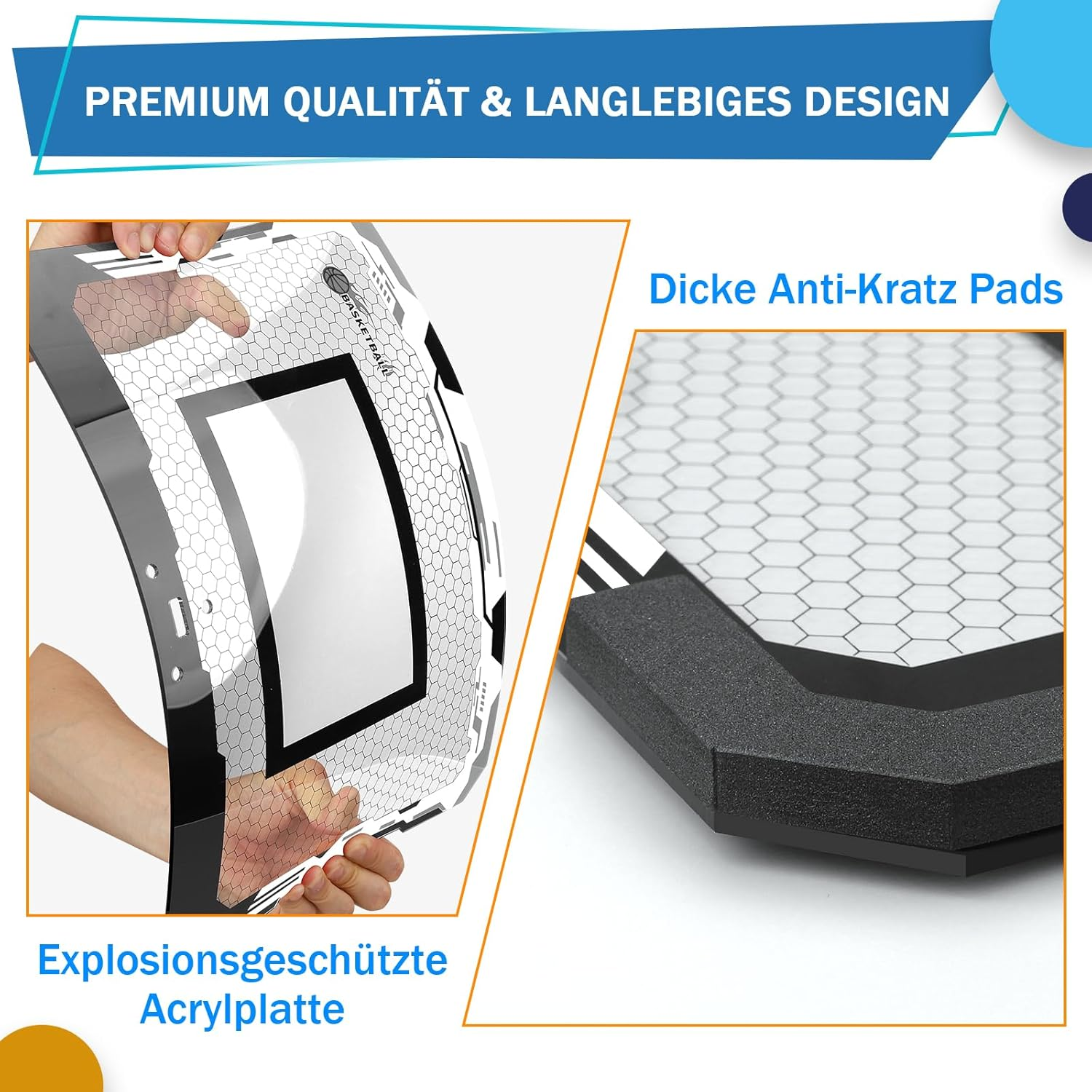 Mini Basketball Hoop for Children Adults, over Door Basketball Hoop with 3 Rubber Balls, Sports Party Favour for Home Office Door Wall, Gift for Boys Girls image number 1