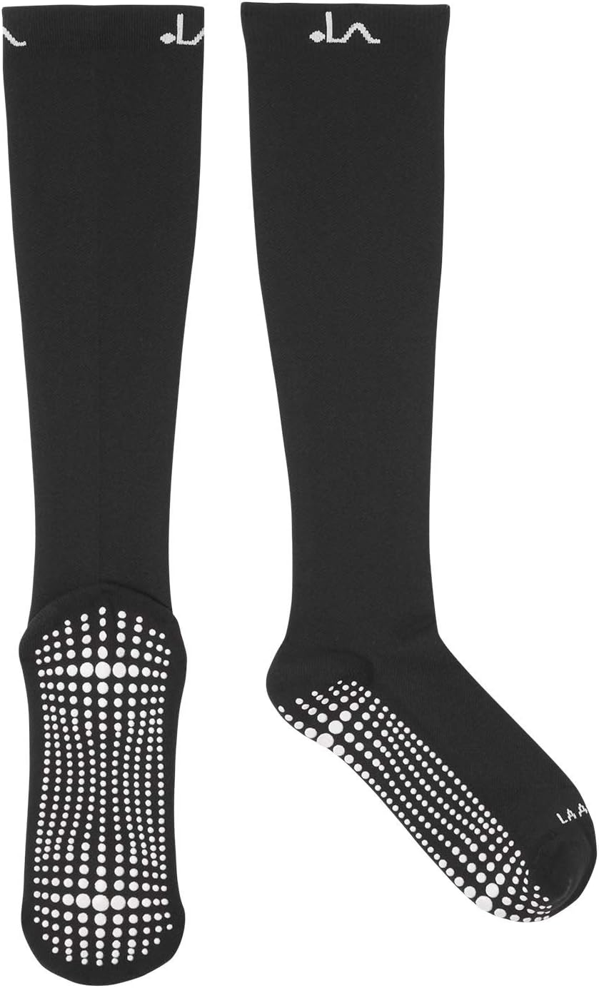 LA Active Non-Slip Compression Socks - 20-30Mmhg - Knee-High anti Skid Stockings for Women & Men image number 1