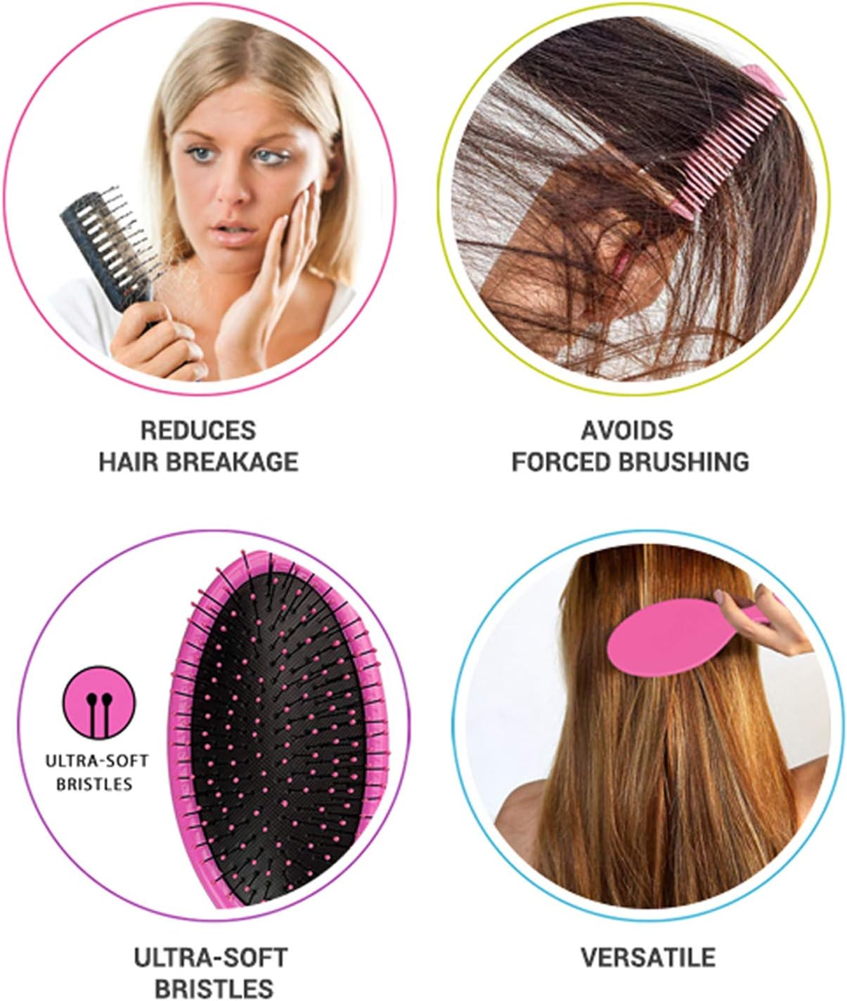 Wet Brush-Pro Flex Dry Hair Brush, Limited Edition, Mystical Monarch/Pink image number 4