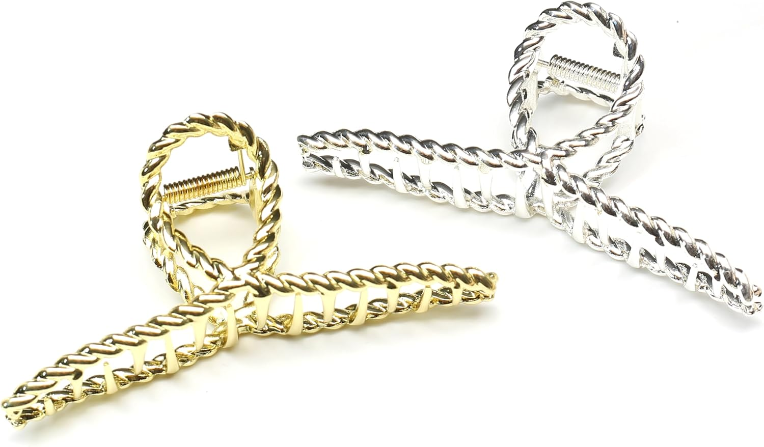 Qingoo Large Cross Metallic Hair Clip Beautiful Women'S Hair Clip Headdress Elegant Hair Accessory 1 Piece (11.5 Cm X 4.3 Cm, Gold)