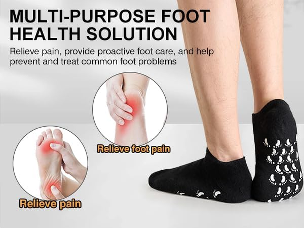 1 Pairs Moyretty Silicone Gel Socks for Men-Medium Size, Aloe-Infused, Ultimate Aloe-Infused Gel for Home Use - Say Goodbye to Dry Cracked Feet by Moyretty image number 5