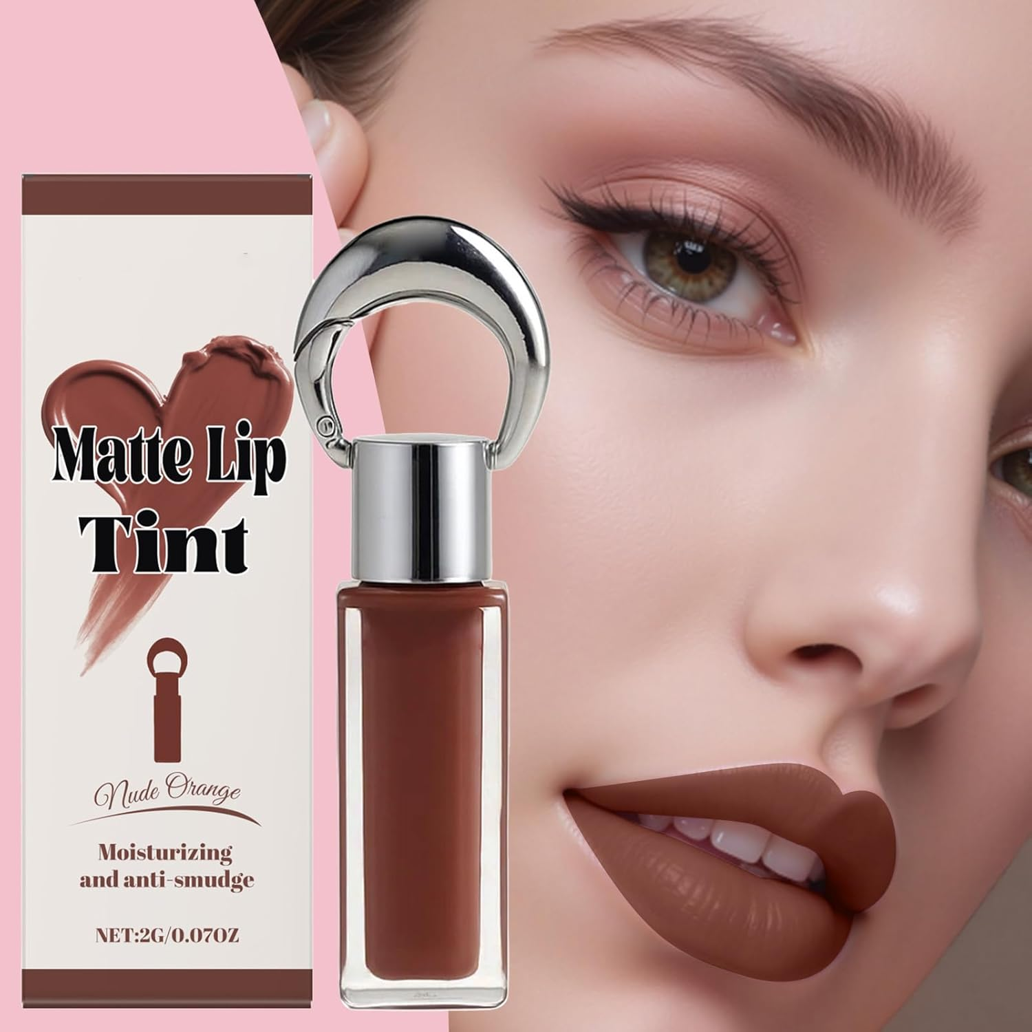 Glitter Lip Gloss - Highly Pigmented Plumper | Keychain Design Tinted Lip Plumper Gloss - for Women Teen Girls Family Cosmetic Makeup Beauty Party Photo Props - Light Purple image number 6