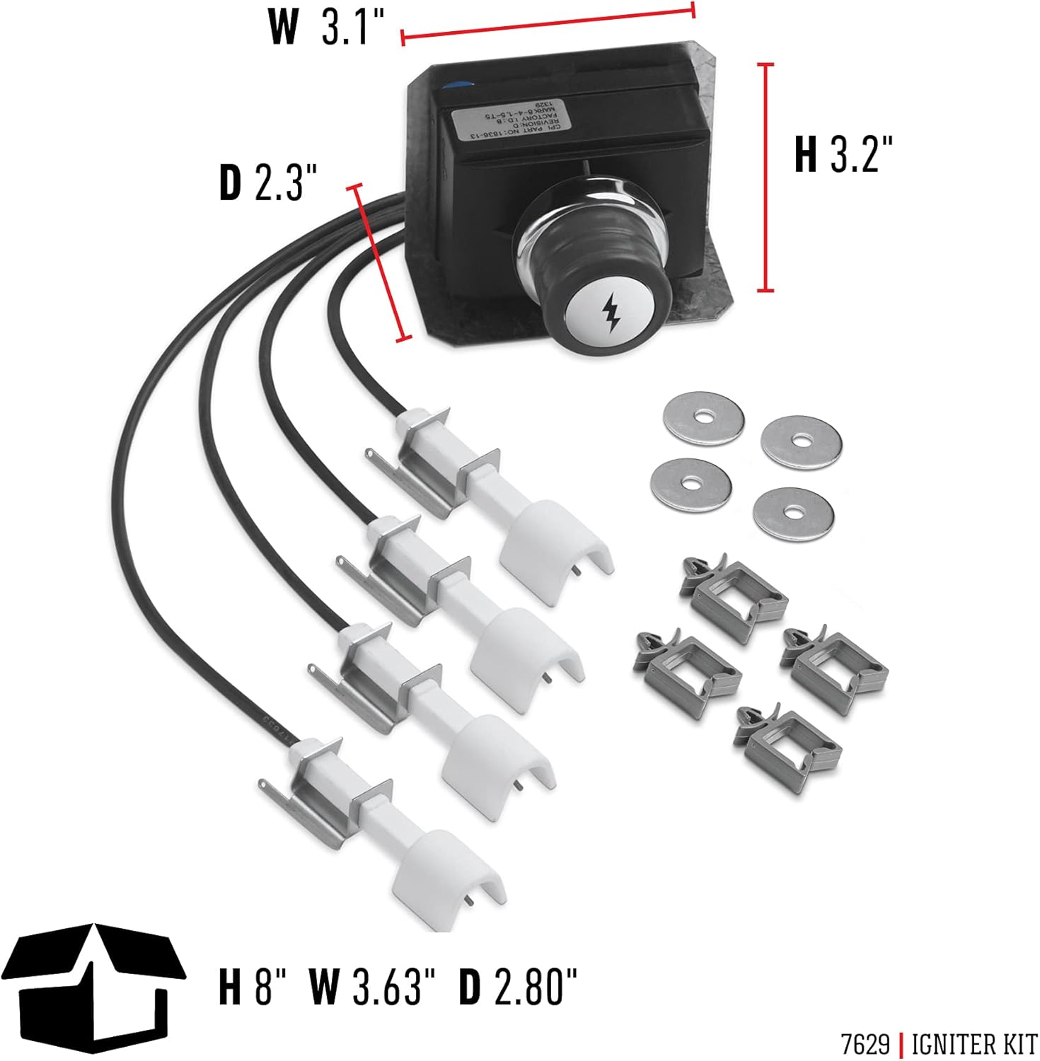 Weber Igniter Kit for 330 Model Genesis Gas Grills, Black image number 3
