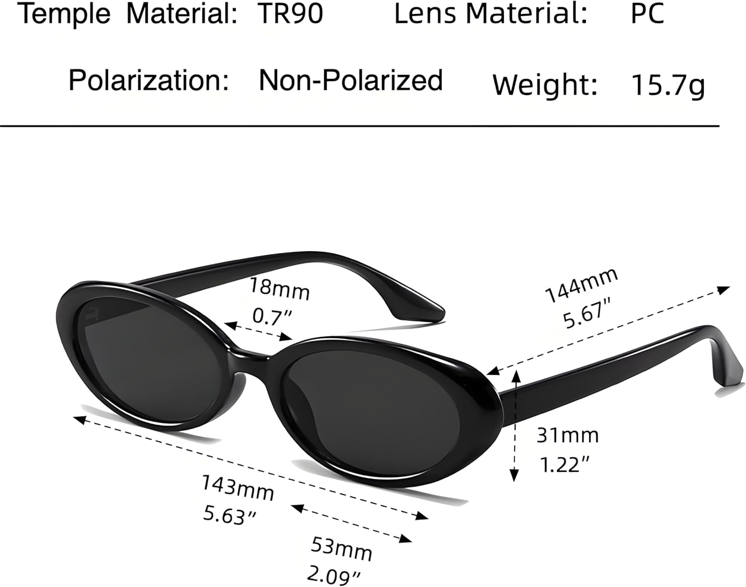 ONLYZILLA Retro Classic Oval Sunglasses for Women and Men Small 90S Style image number 5