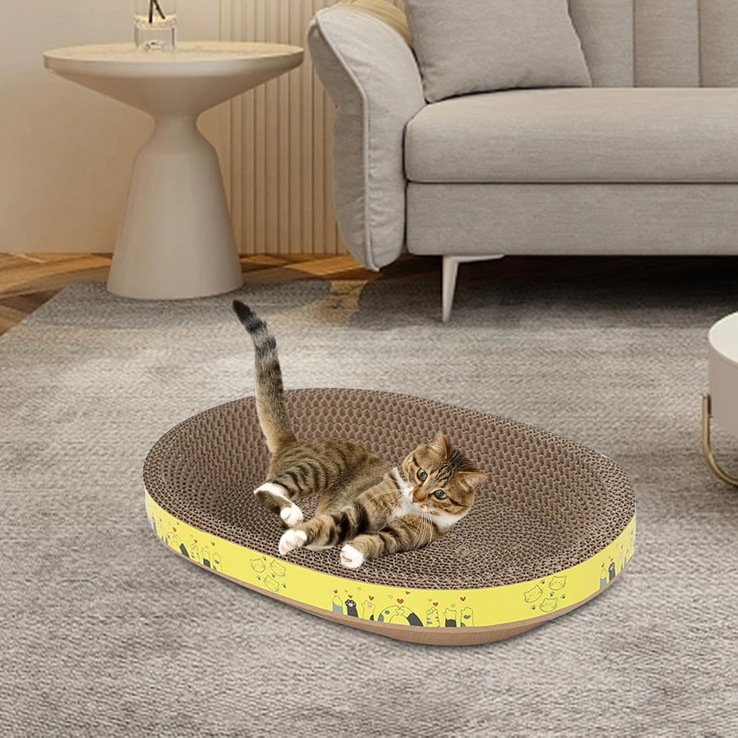 Cat Scratching Bed Cat Scratch Pad Nest Furniture Protector Grind Claws Thicken Bowl Shaped Cat Scratcher Cardboard for Kitty Supplies-Xxl image number 6